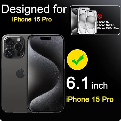Miniatura 2 de SiHPuoy Funda de piel auténtica para Apple iPhone 15 Pro con soporte para tarjetas, accesorios de teléfono para mujeres y hombres, 2 protectores de