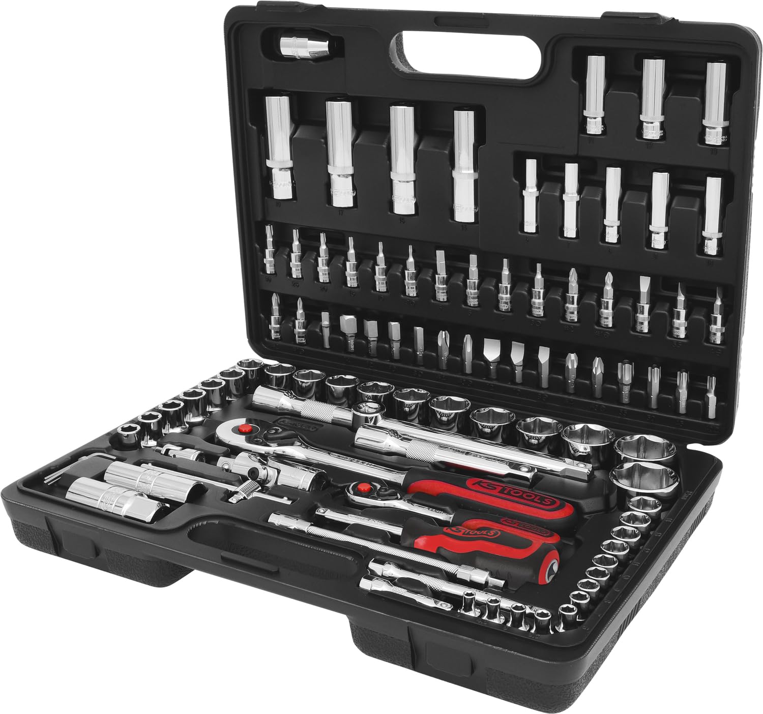 KS Tools 918.0796 1/4" + 1/2" Juego de llaves de vaso CHROMEplus, 96 pzs