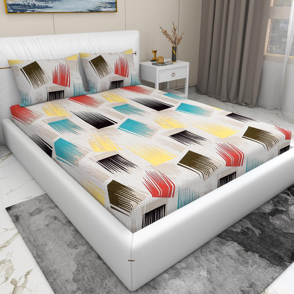 See full amazon price history chart for RD TREND Presents Bedsheet for Double Bed 210 TC, Size- 90/100 Inchs (228/254 CM),Polycotton Double Bed bedsheet with 2 Pillow Covers(18/28 Inchs) Color-Multi Paint Pattern- Abstract RD TREND Presents Bedsheet for Double Bed 210 TC, Size- 90/100 Inchs (228/254 CM),Polycotton Double Bed bedsheet with 2 Pillow Covers(18/28 Inchs) Color-Multi Paint Pattern- Abstract (B0D6GKYV8V) Amazon Price History, Amazon Price Tracker