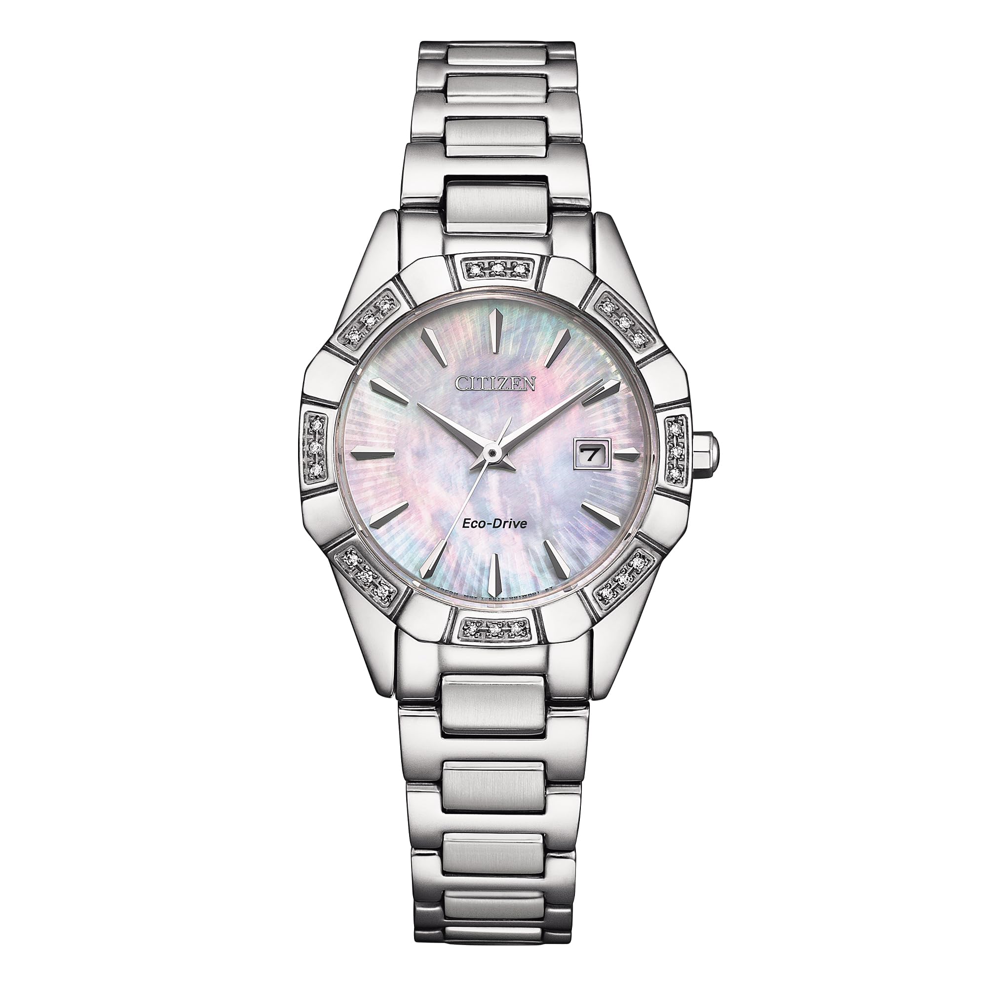Montre Femme Citizen Analogique en Acier Inoxydable avec Diamants