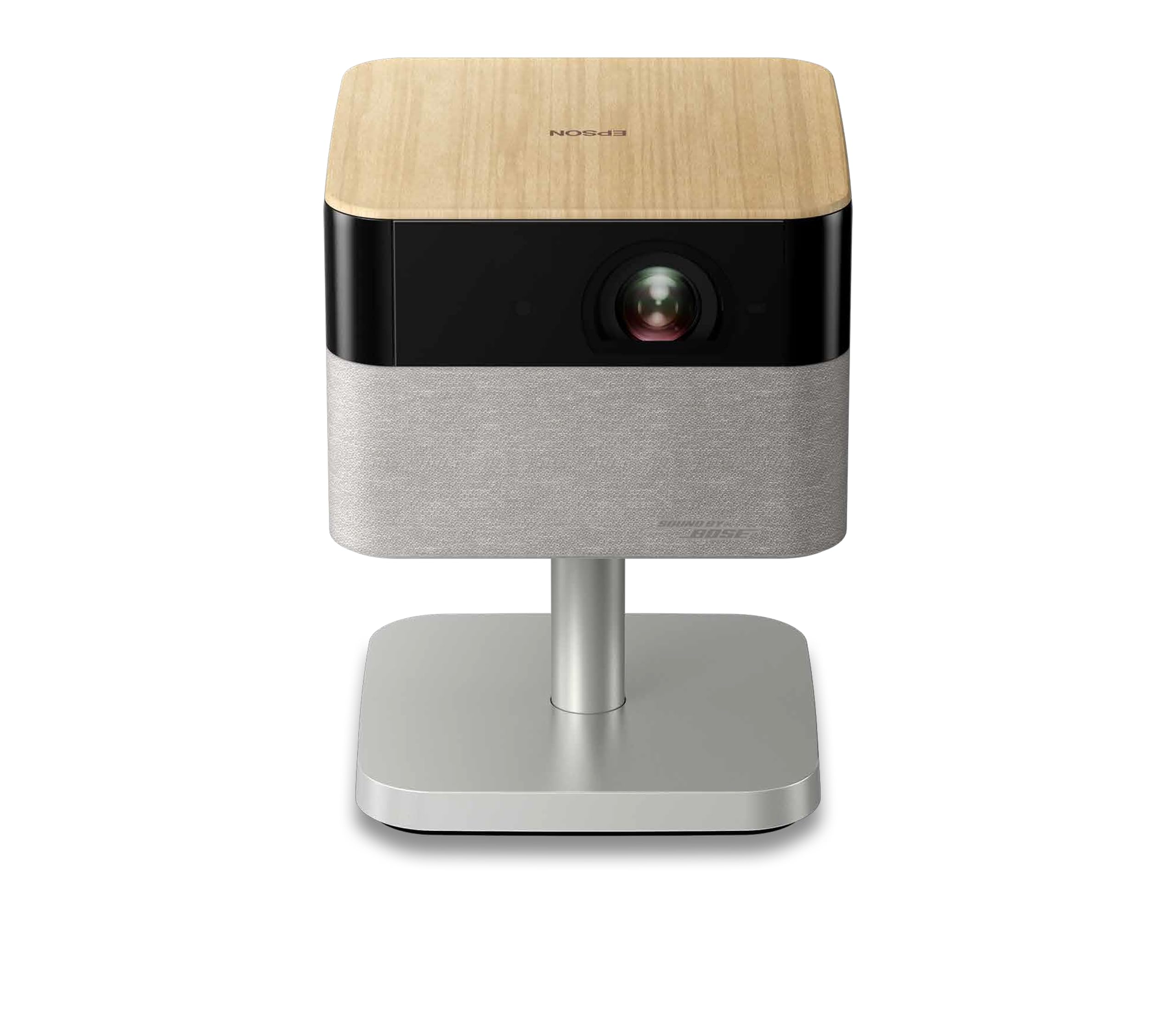 Epson Lifestudio Flex EF-72 Roble Proyector Inteligente portátil, Sound by Bose, Google TV, 4K Pro-UHD, Soporte Ajustable, Uso Interior/Exterior, garantía de 5 años*