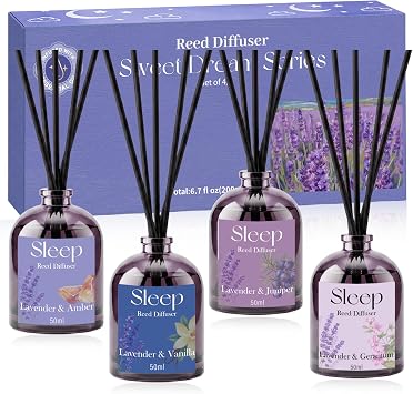 STRN Reed Diffuser Set, Lavender Essential Oil for Sleep, 6.7 FL Oz