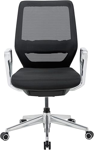 Miniatura 4 de WorkPro Sentrix Silla ergonómica de mallamalla con respaldo medio, brazos fijos, negro, compatible con BIFMA