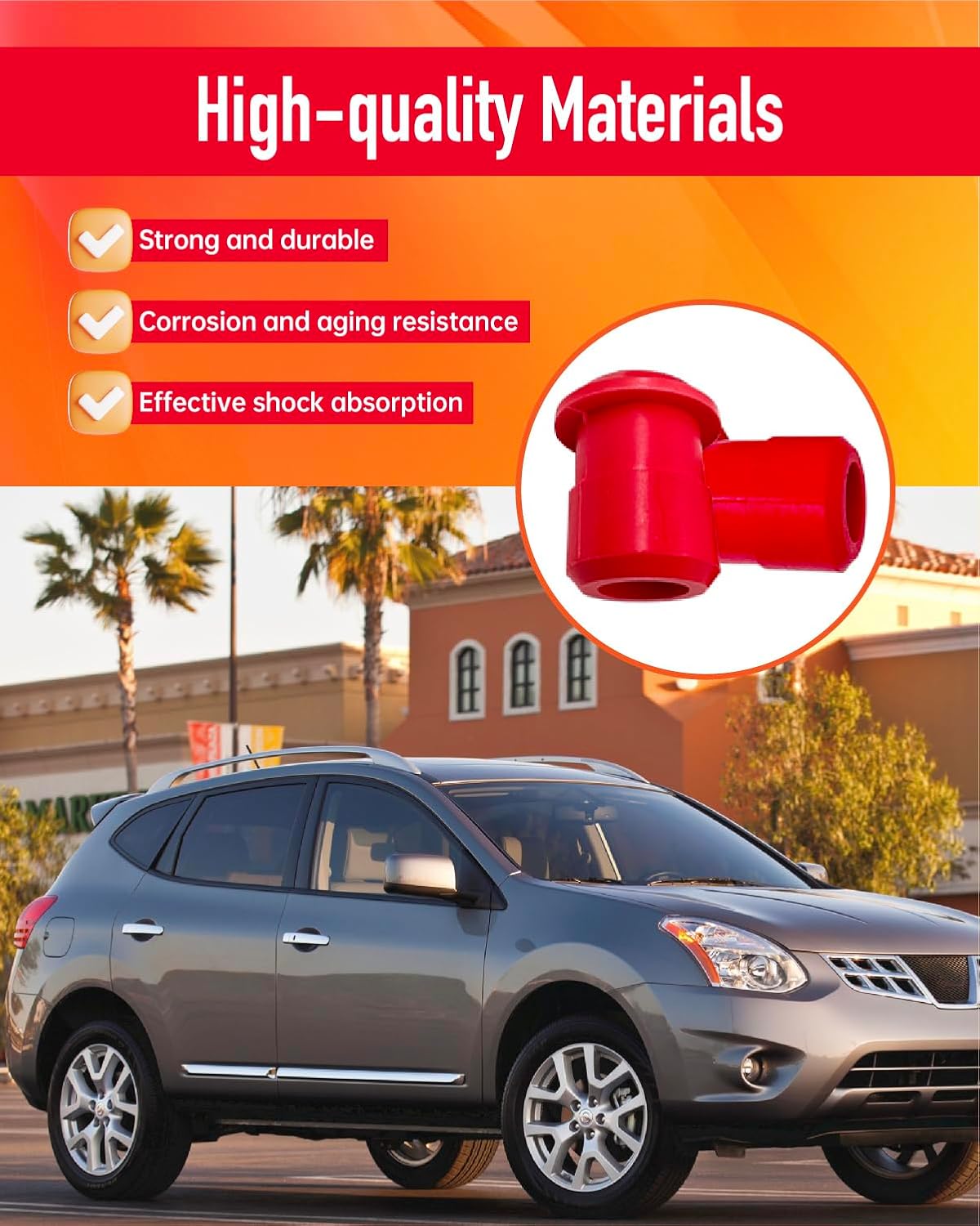 Front Subframe Bushing Kit for Nissan Rogue 2008-2020 Replaces 54466-JD000 54467-BR00A Polyurethane