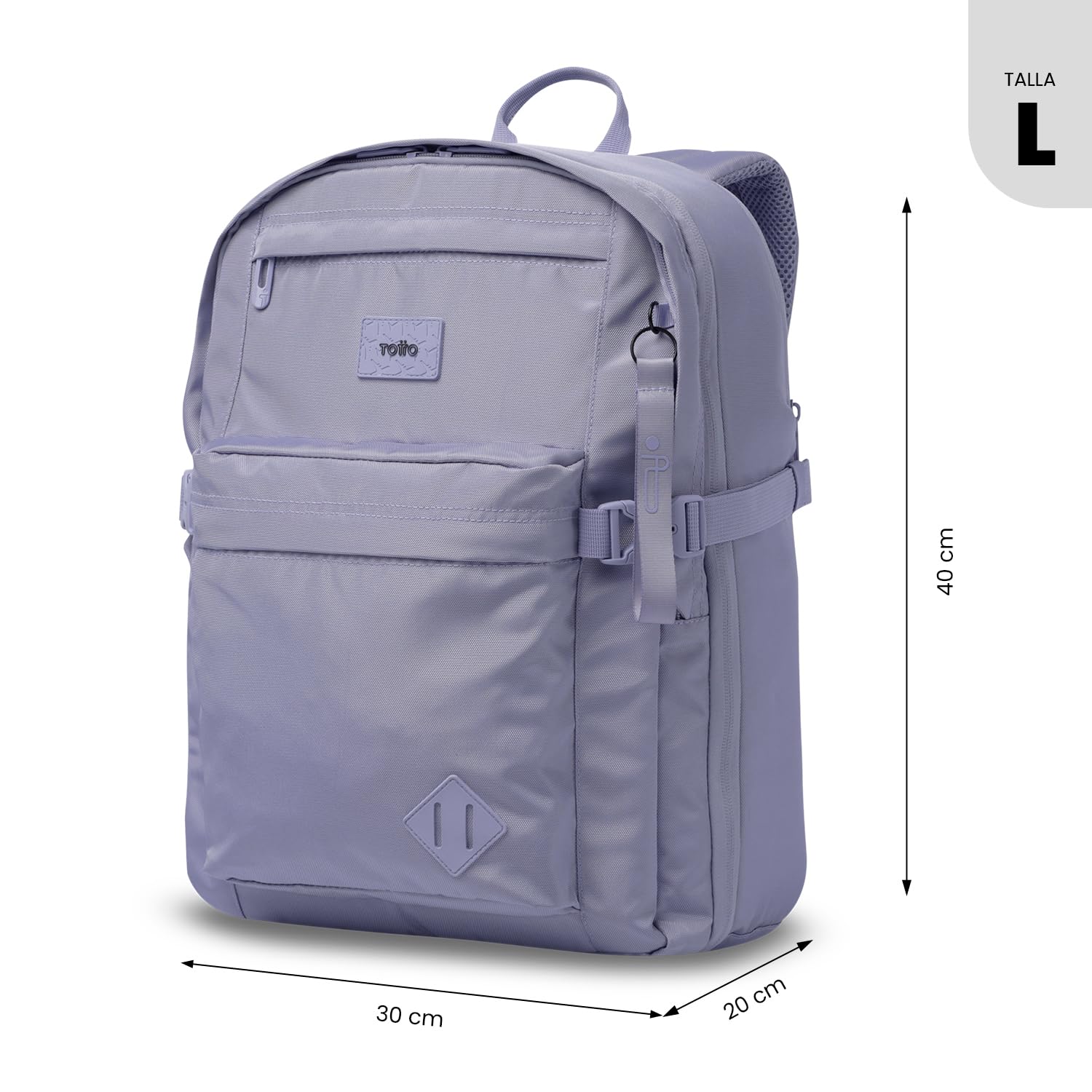 TOTTO - Mochila Viaje Cabina Avión 40x20x30, Color Cosmic Sky, Gran Capacidad, Bolsillo para Ordenador Portátil 16", Resistente y Práctica, Cómodas Correas en S, Apta para Ryanair, Easyjet y Vueling