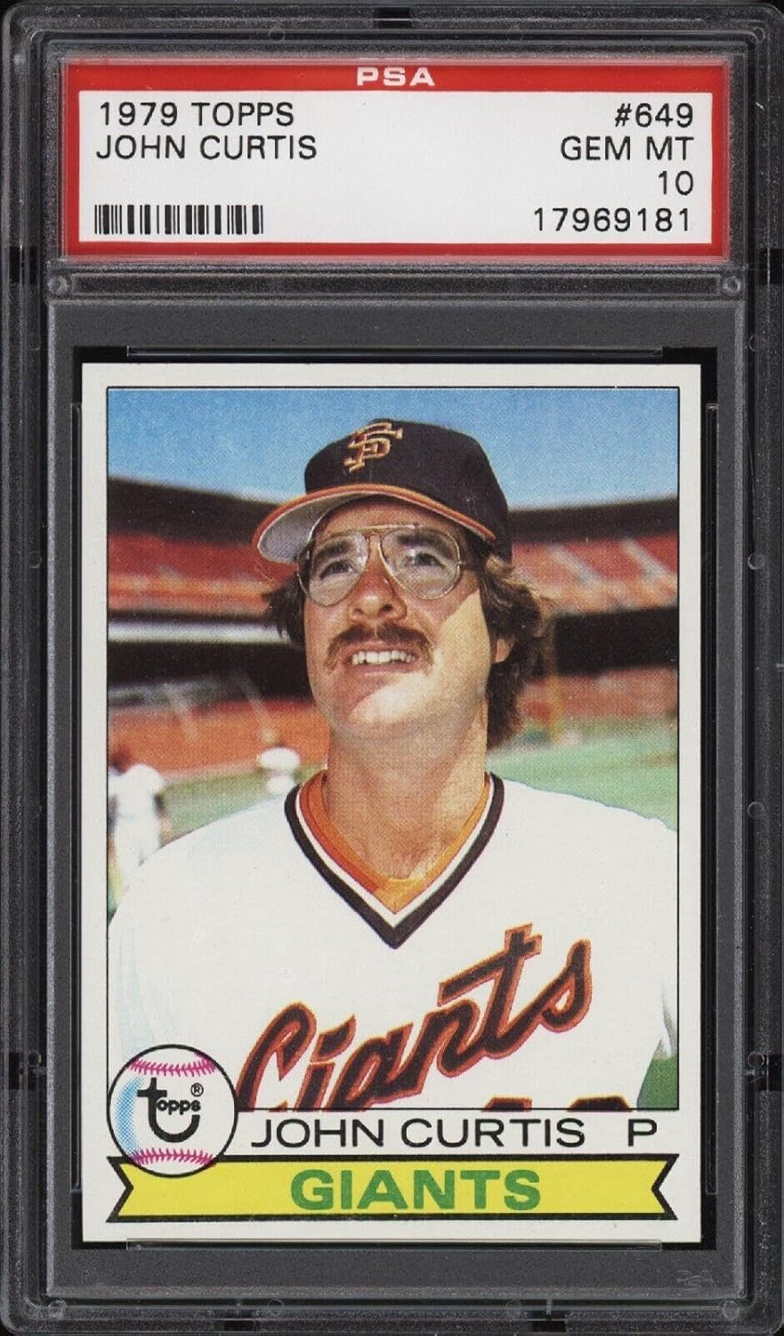 1979 Topps #649 John Curtis - Giants - PSA 10-17969181 - Pop 6 - Baseball Card - Slabbed Baseball Cards