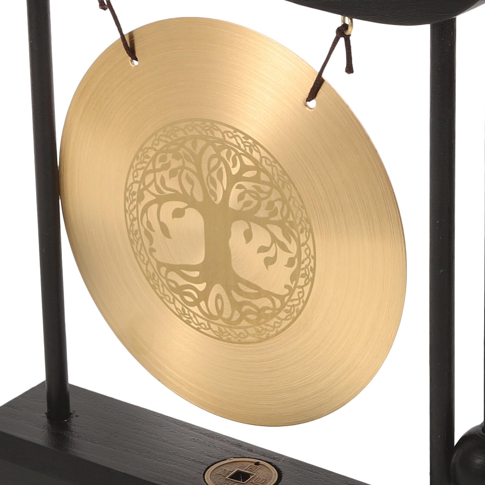 Feng Shui Ching Zen Gong Bureau Gong Décoration Zen-Art Laiton Feng Shui Bureau Gong avec Support Asiatique Gong Cloche pour La Décoration De La Maison Dragon