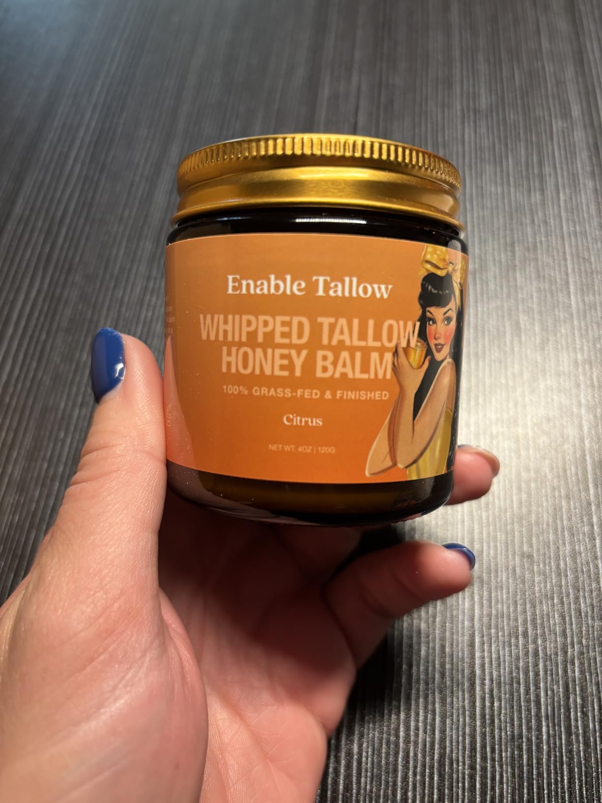 Enable Tallow Face & Body Cream – Whipped Beef Tallow & Manuka Honey Balm for Dry Skin, Eczema & Sensitive Skin – Natural Moisturizer, Citrus Scent, 4oz