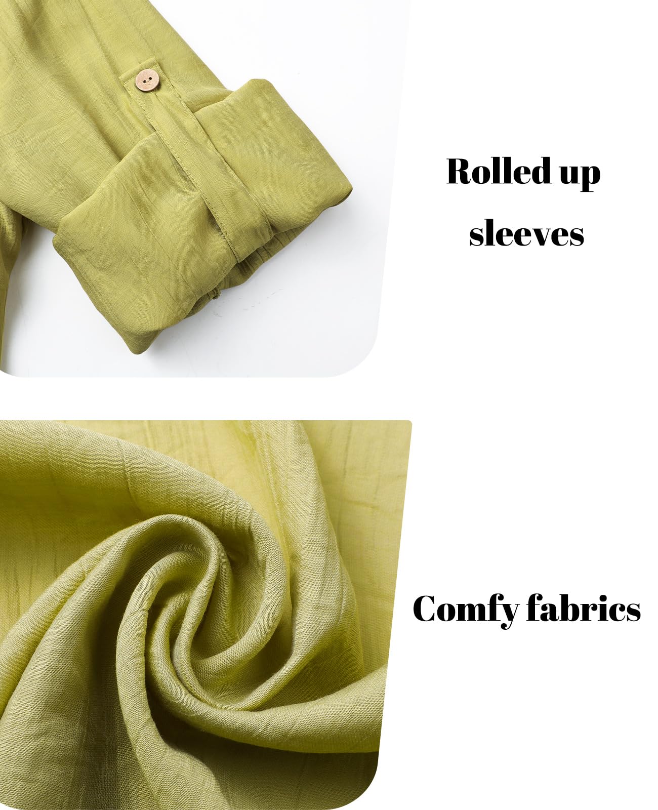 Adigaber Survêtement à Manches Longues pour Femmes Ensemble Deux Pièces Chemise Boutonnée et Ample Taille Haute Jambe Large Cordon de Serrage Pantalons avec Poches