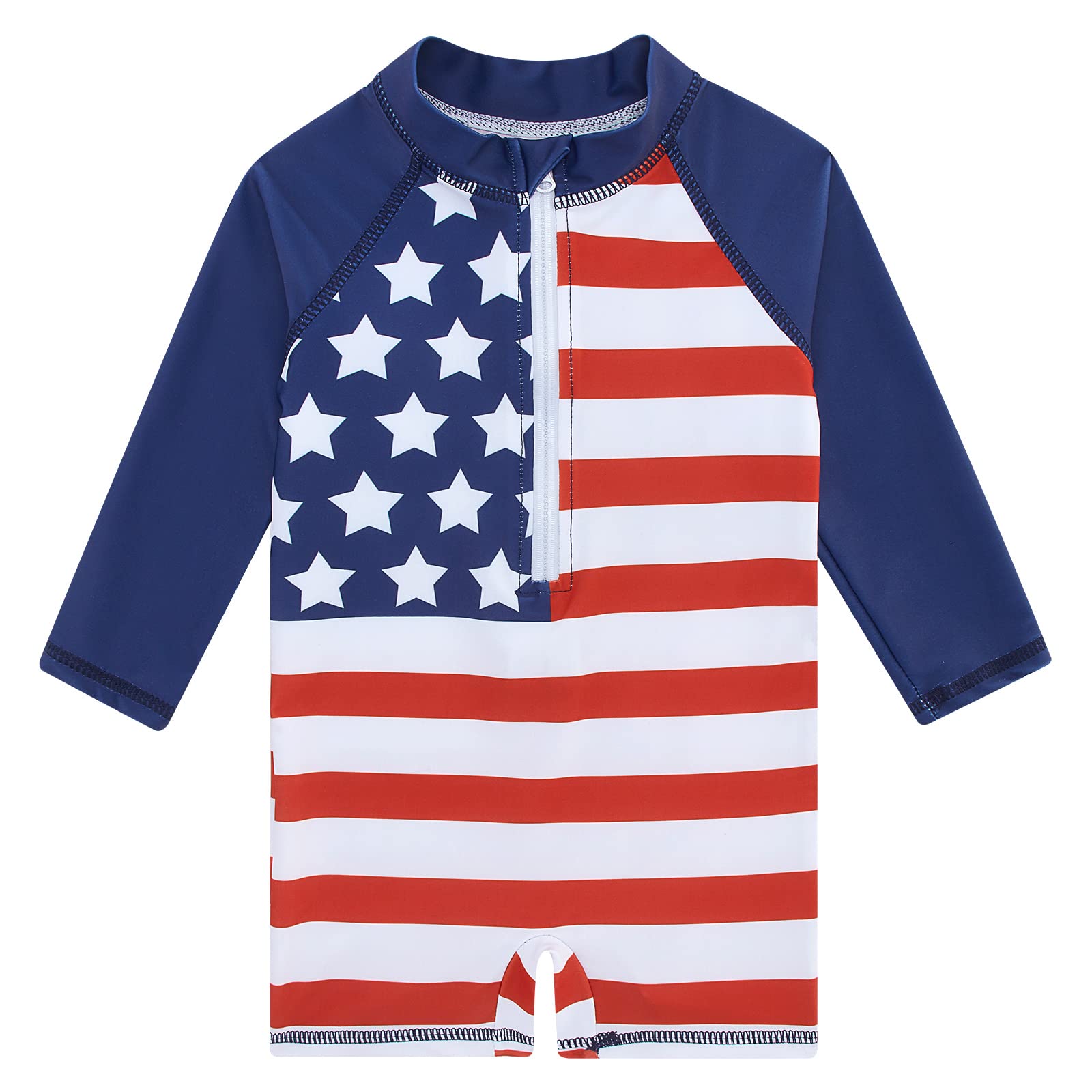 uideazone Baby Toddler Boys Zipper Rash Guard Swimsuit UPF 50+ One Piece Beach Swimwear Bathing Suits 3-36 Months