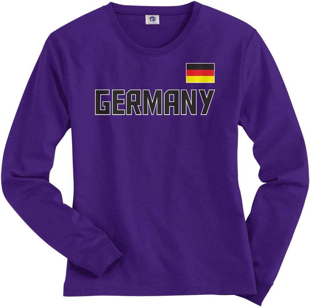 Threadrock Women's Germany National Pride Long Sleeve T-Shirt