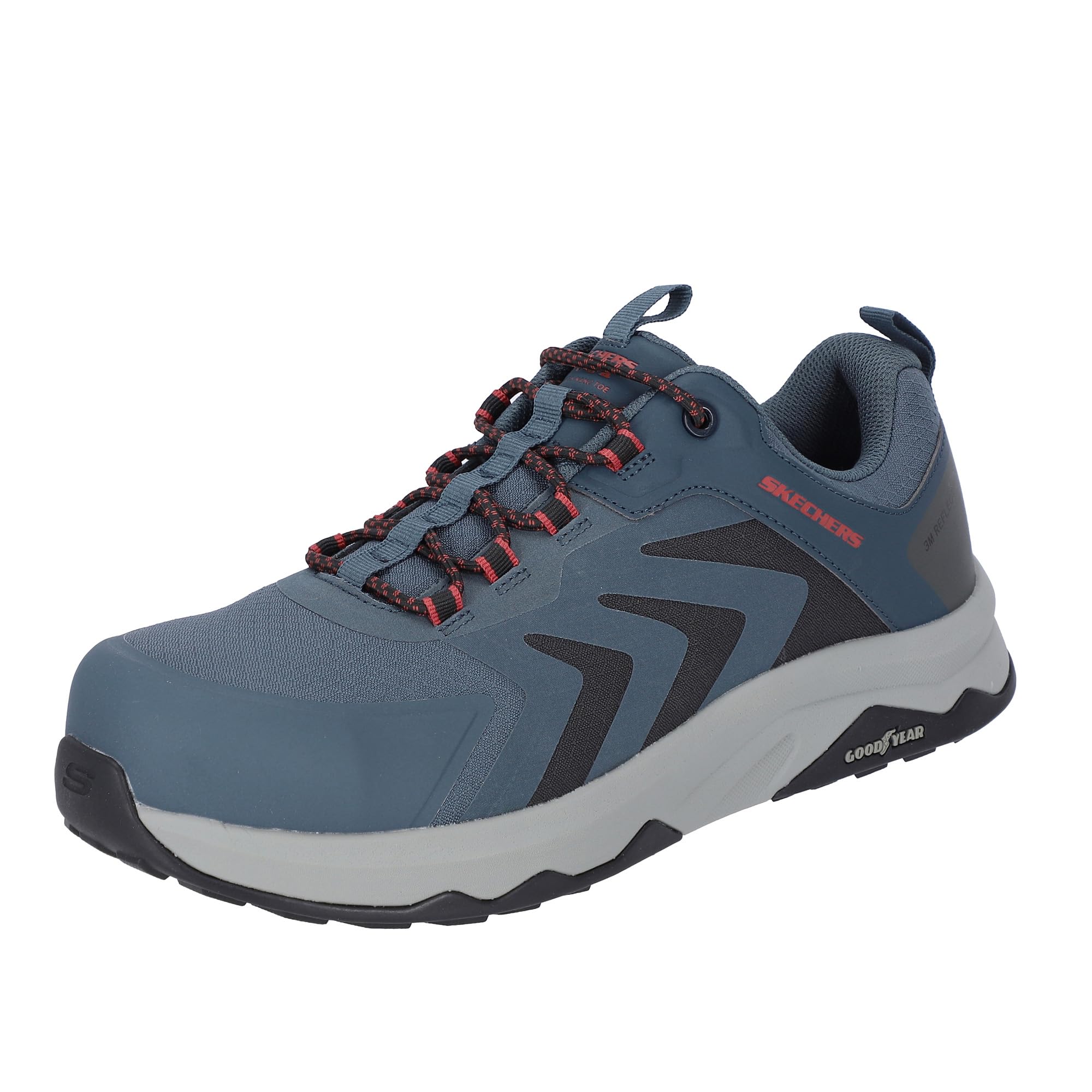 Skechers Men's Speed-Flex Trekker Work Shoes, Slate Textile/Synthetic, 7.5 UK