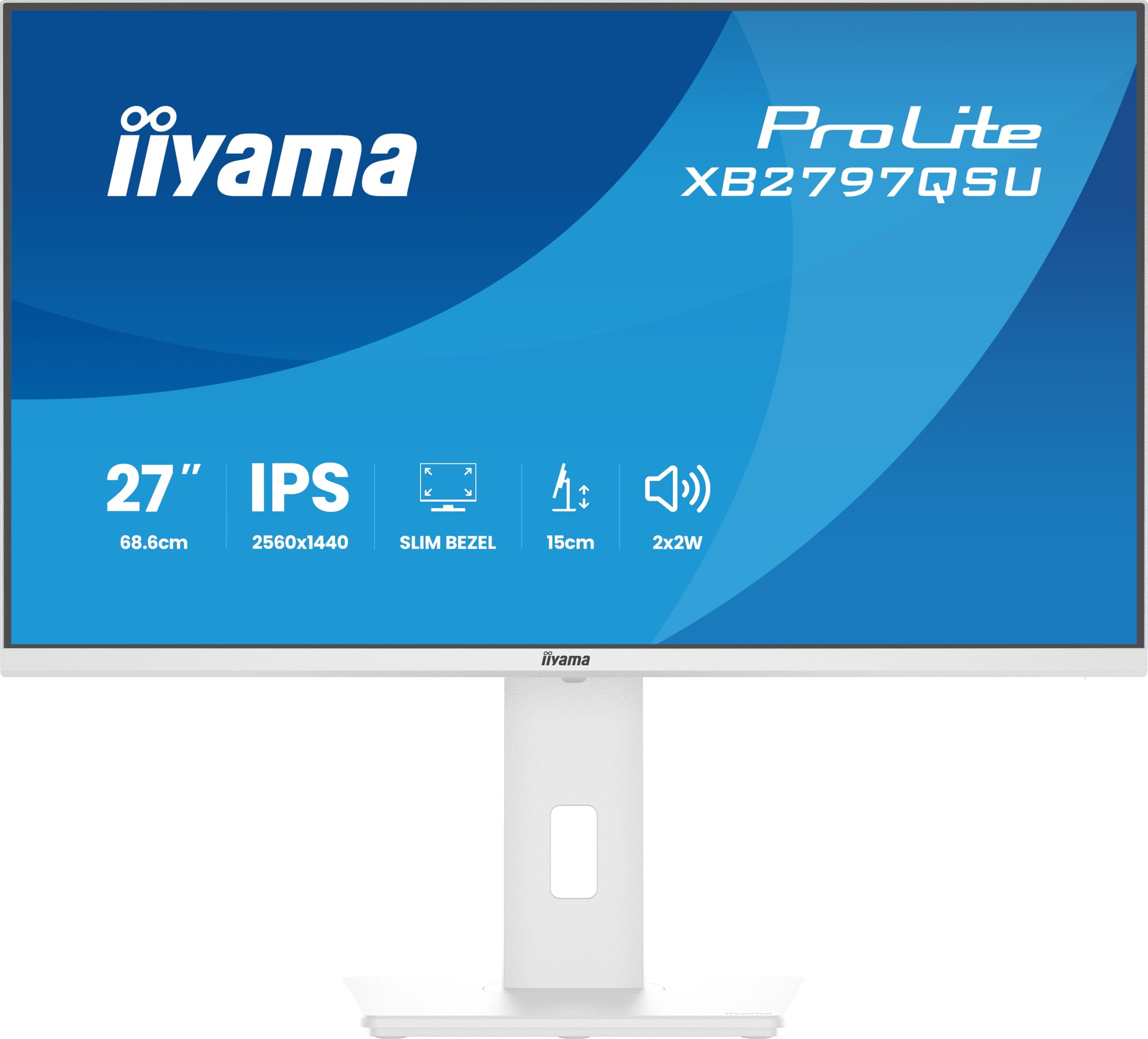 Iiyama Prolite Xb2797qsU-W1 Monitor Pc 68,6 Cm [27] 2560 X 1440 Pixel Quad Hd Led Bianco (iiyama Prolite Xb2797qsU-W1 Computer Monitor 68.6 Cm [27'])