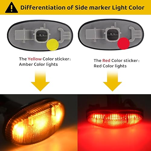 Miniatura 5 de Luces LED de marcador lateral para guardabarros de cama doble, lente ahumada, compatible con Super Duty F250 F350 F450 F550, Plug and Play,