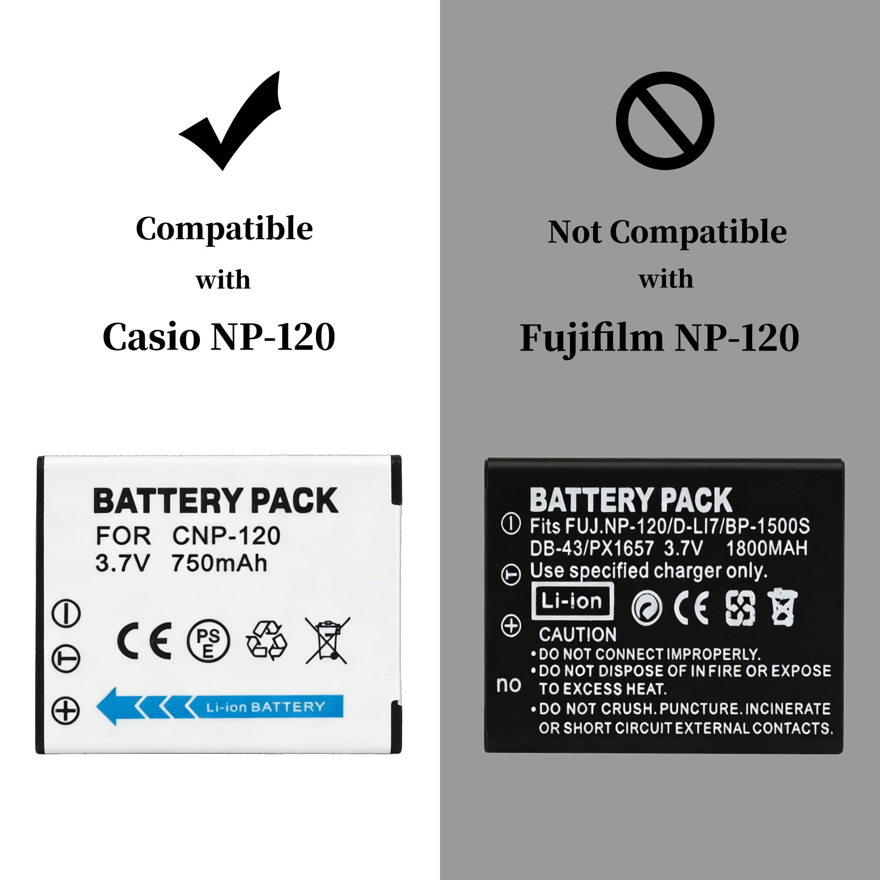 Amazon.com : Norifon NP-120 USB Charger for Casio Exilim EX-S200