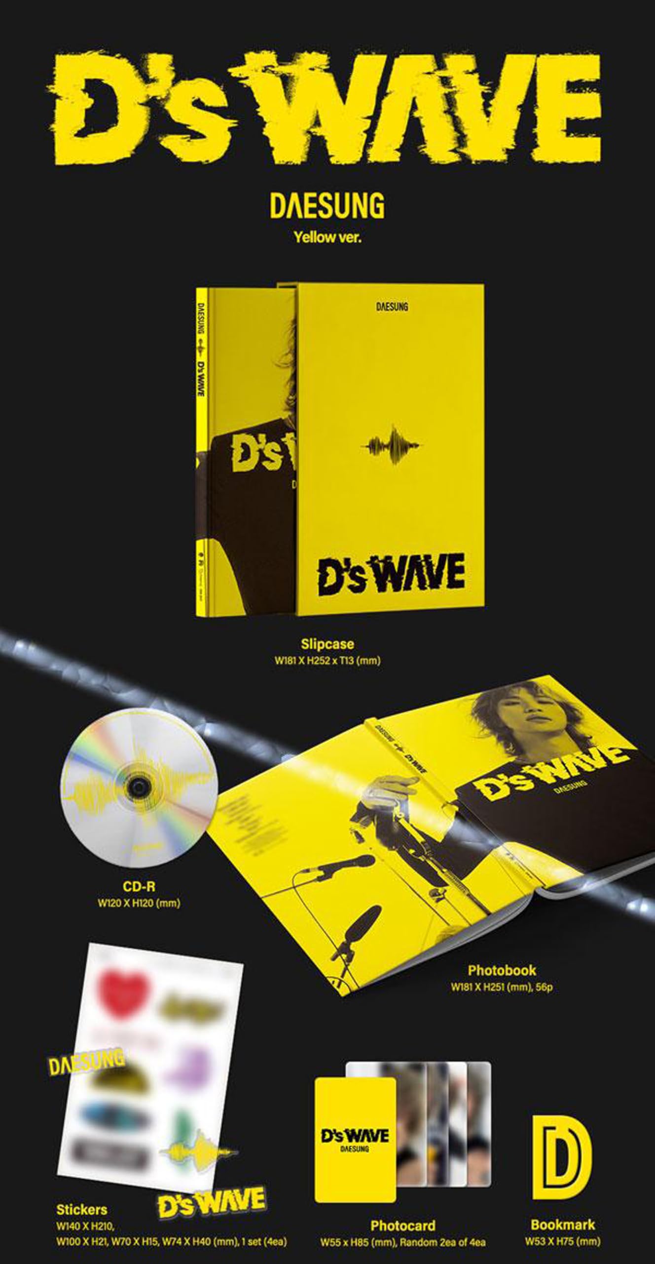 Amazon.com: DAESUNG D's WAVE 1st Mini Album (Photobook - Yellow