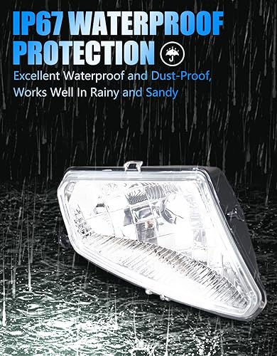 Miniatura 2 de A & UTV PRO Carcasa de faros delanteros para Polaris Sportsman 500 HO EFI TOURING 2005-2010, cubiertas de luz delantera izquierda y derecha,