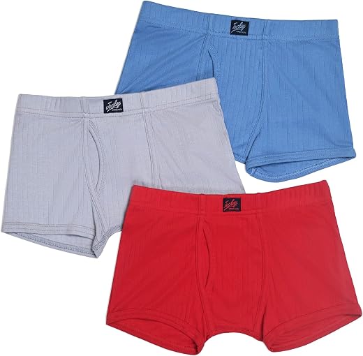 Jockey 3036 Boys Super Combed Cotton Rib Fabric Solid Trunk with Front Open Fly and Ultrasoft Waistband (Pack of 3)_Corone...
