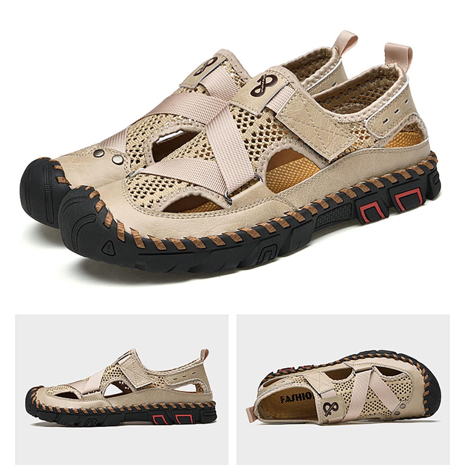Sandali estivi infradito infradito per uomo traspirante coreano Edition Slip On Scarpe da spiaggia in pelle bovina