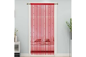 Bewitching Red Heart Beaded Curtain: A Tapestry of Shimmering Glamour
