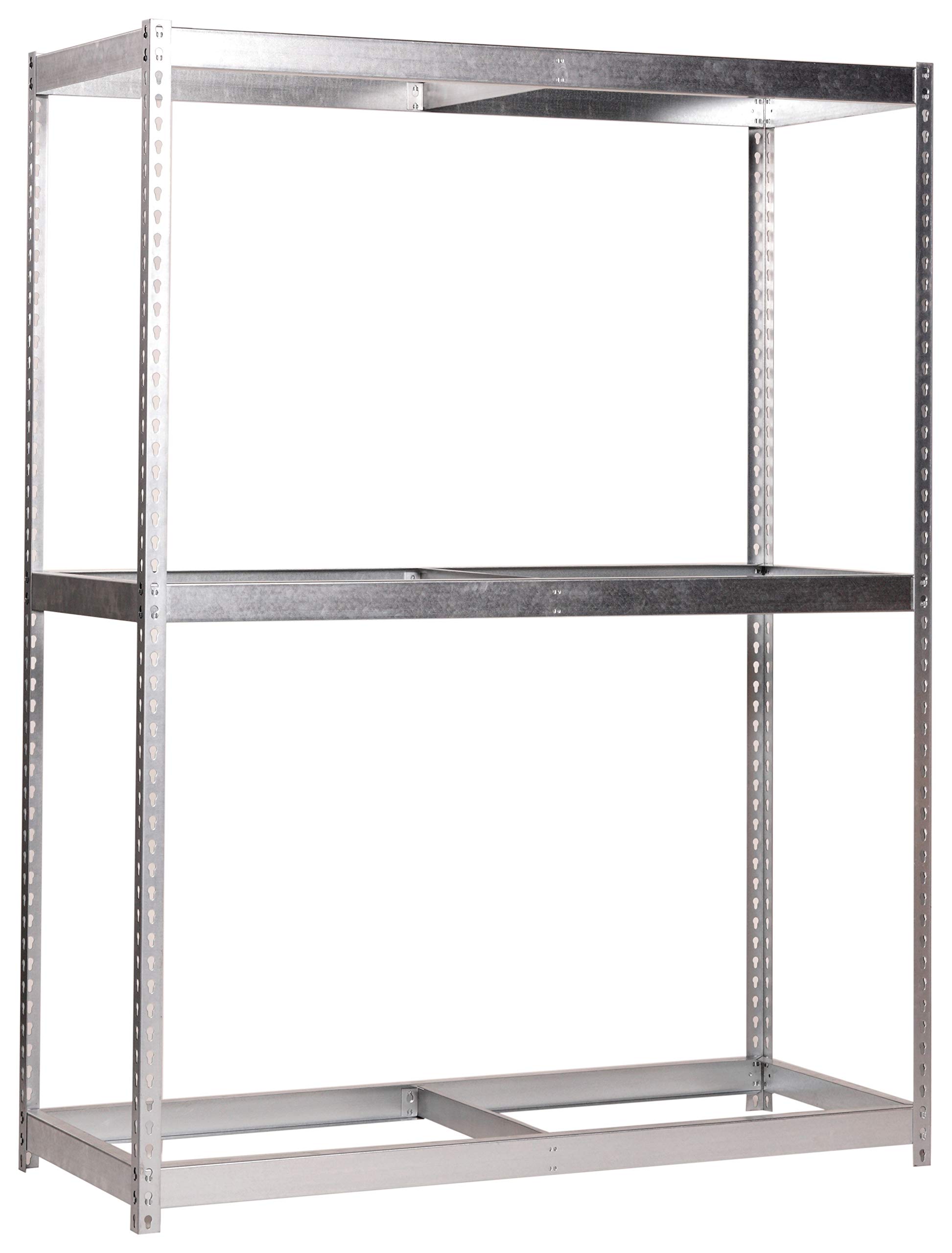 Estantería Industrial, 2000x1500x450 mm, 600 kg de Punto Flexión, 3 Niveles, Sin Baldas, Estantería Garaje, Galvanizado - Simonforte