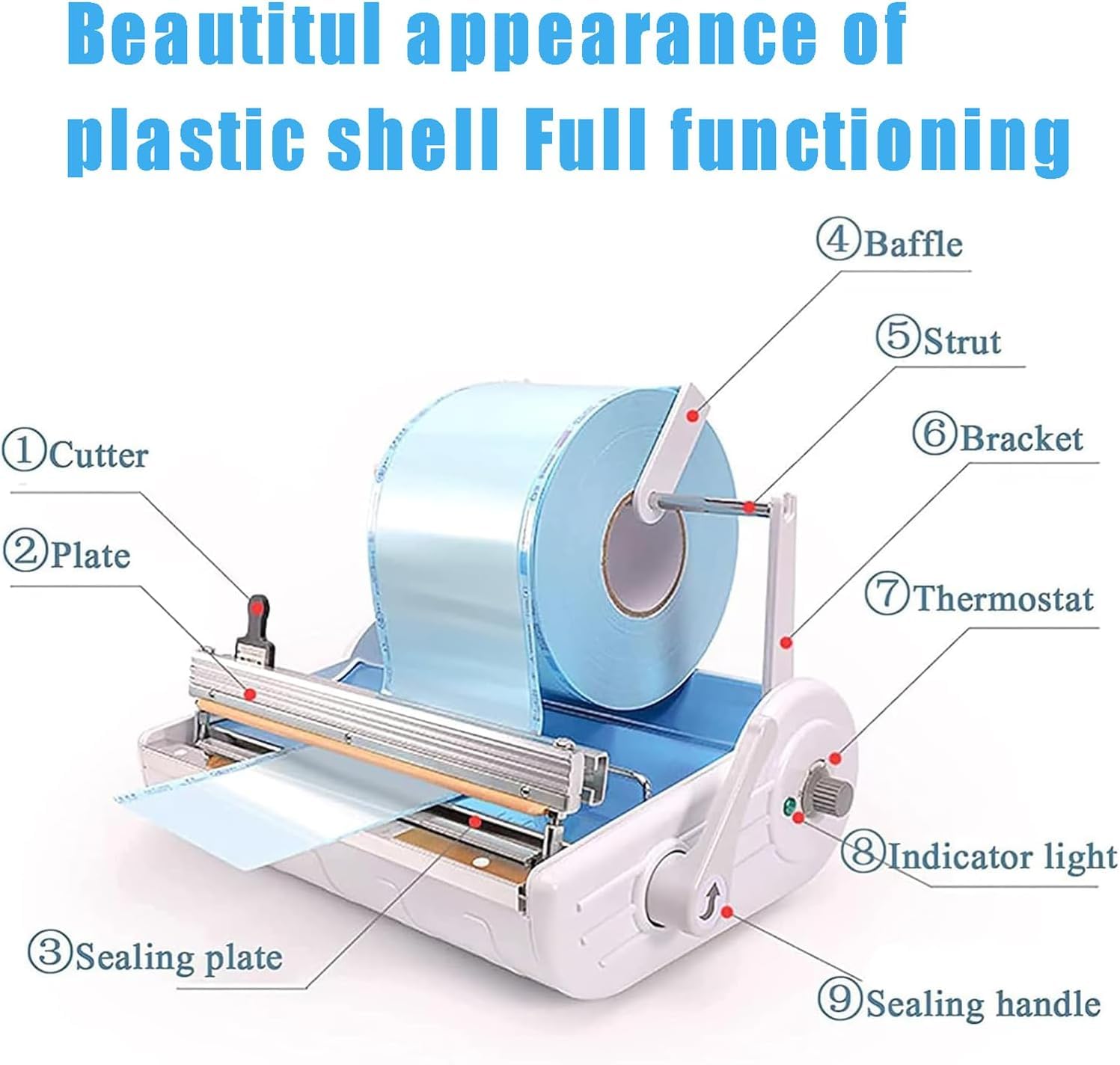 Machine de scellage thermique automatique avec température réglable et coupe à double bord pour un emballage efficace