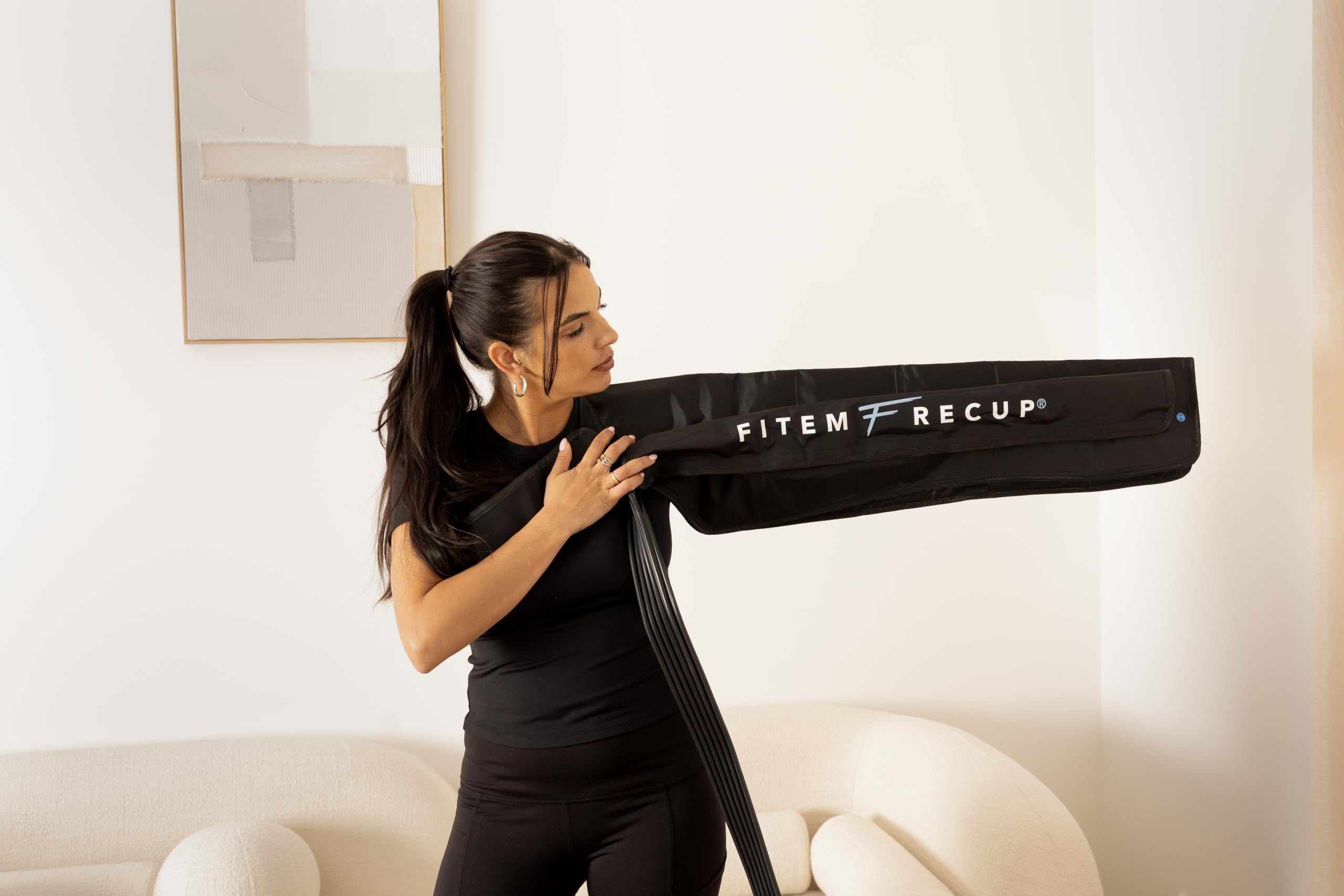FITEM - Manga de brazo único confort 6 | Aparato No Incluido, Presoterapia de 6 Cámaras, Masaje Fortalecido, Drenaje Linfático