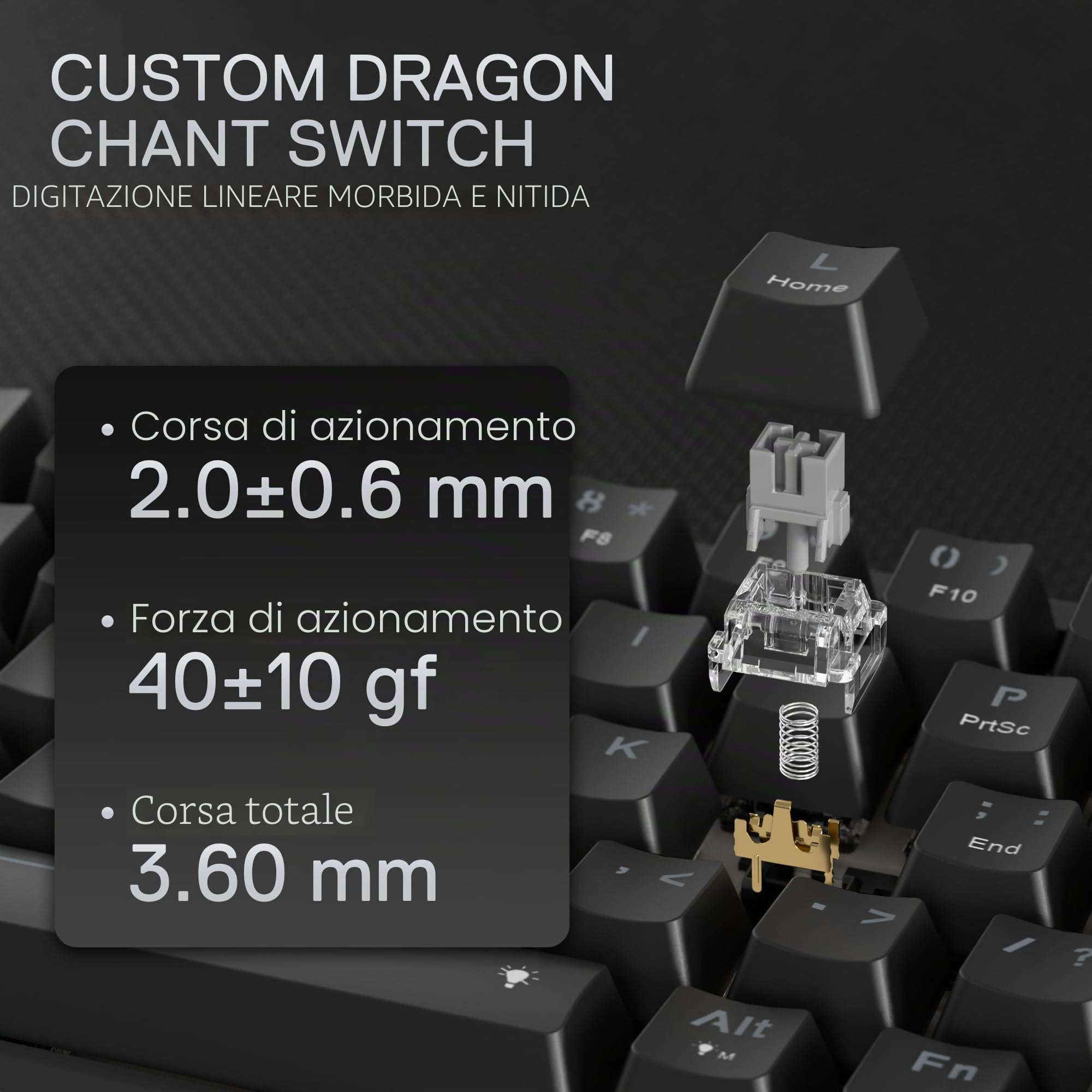 Redragon K709 Tastiera da Gioco RGB Cablate 65%, Meccanica Hot-Swap 68 Tasti, Smorzamento Rumore a 3 Strati, US Layout