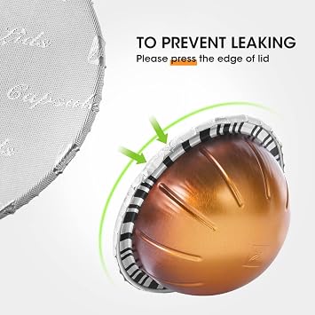 Aieve 220 Pcs Aluminum Foil Seal Lids for Reusable Nespresso Pods Vertuo Compatible with Nespresso Refillable Capsule