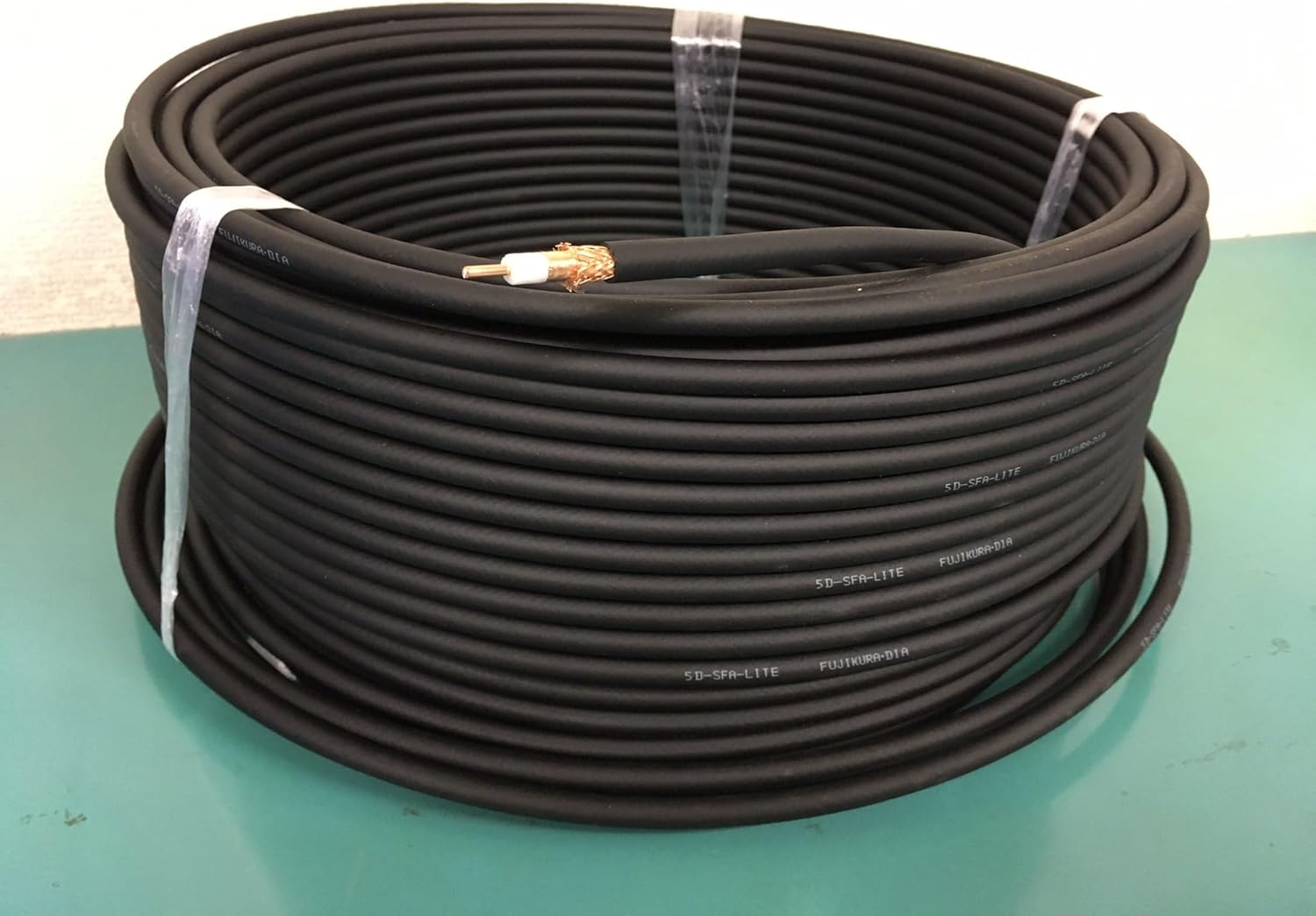 同軸ケーブル 5DSFA(5D-SFA)-LITE 50m フジクラ 50Ω 無線用 黒色 1巻 