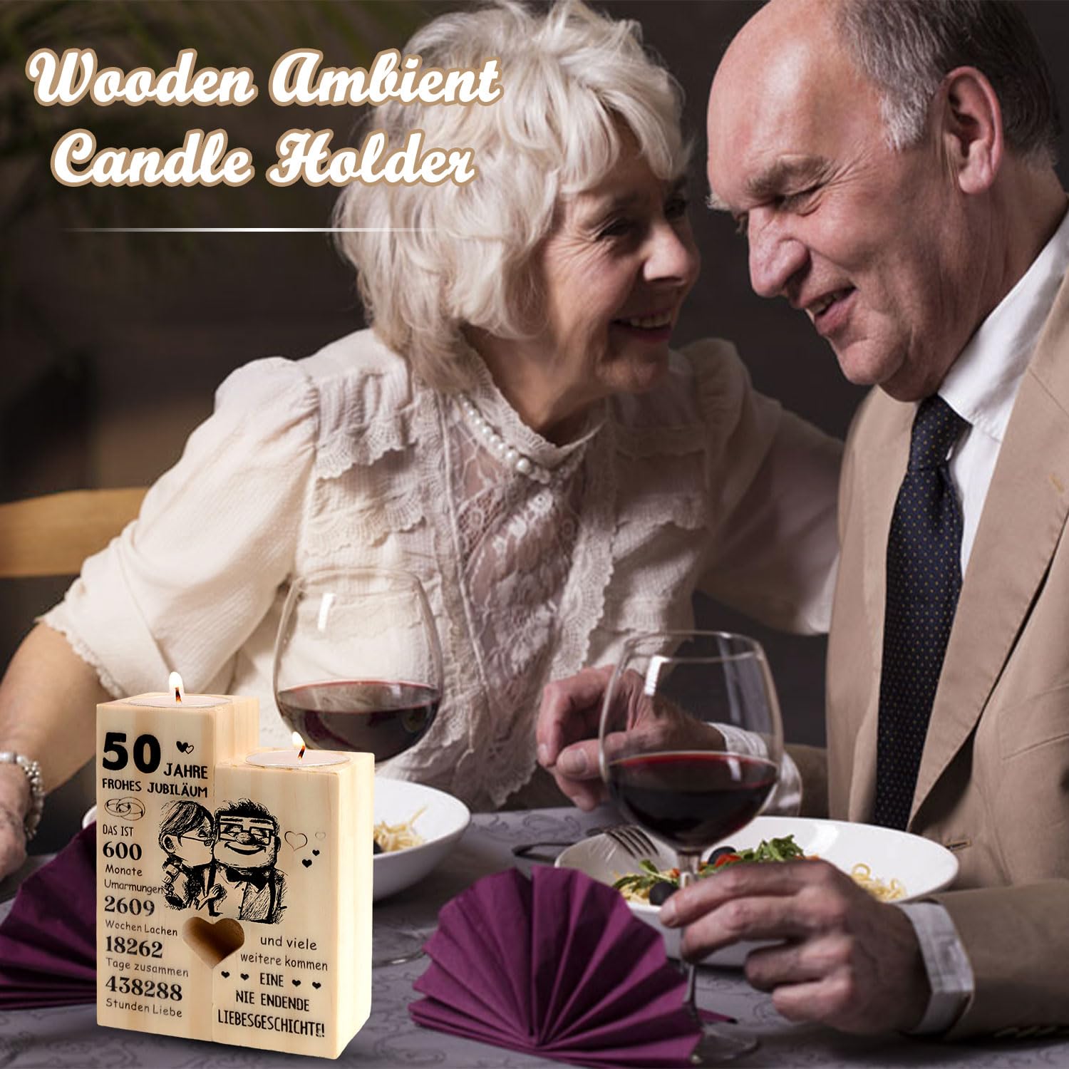 Regalo di nozze per la persona amata – Portacandele, regalo di anniversario di matrimonio per lui e lei, regalo di marito per moglie, marito, regalo