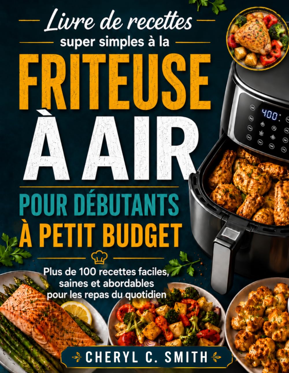 Livre de recettes super simples à la friteuse à air pour débutants à petit budget: Plus de 100 recettes faciles, saines et abordables pour les repas du quotidien