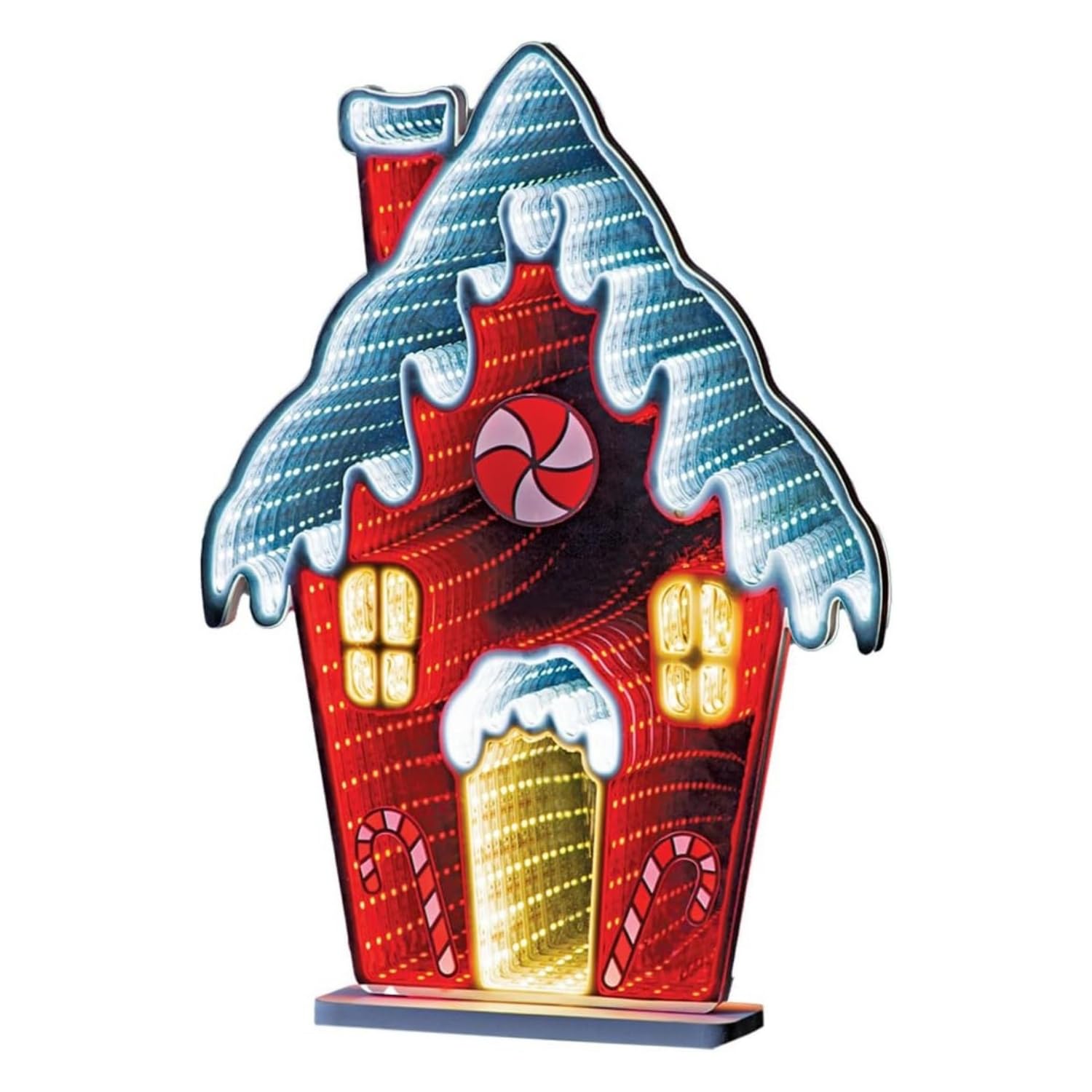 The Christmas Workshop 1Ft 266 Multicolour Led Double Sided Christmas House Infinity Light