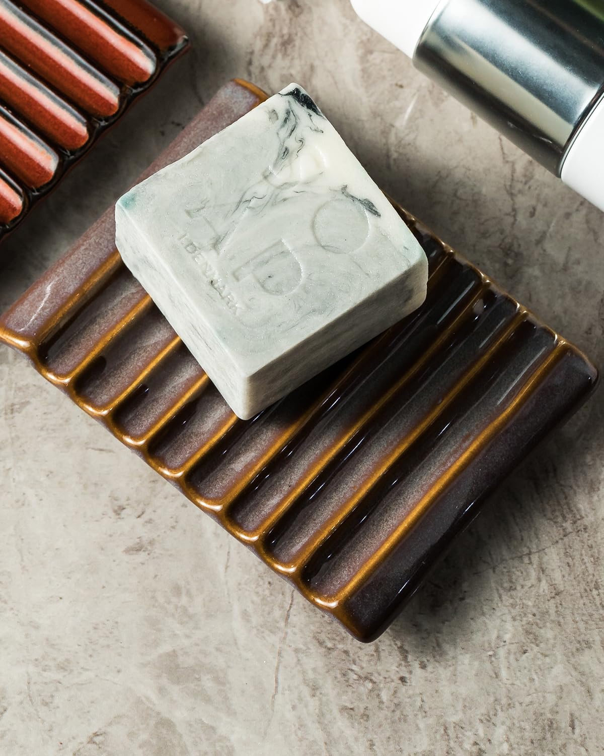 LAUCHUH 3 Tier Serving Tray & Shower Soap Holder, Soap Dishes for Bar Soap Kitchen