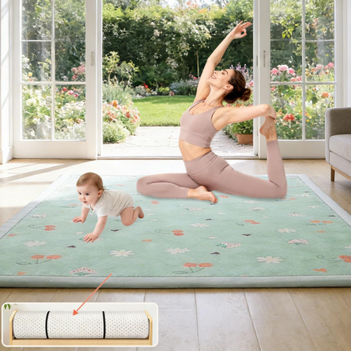Speelmat voor Baby, Kruipmat voor Baby met Traagschuim en Antislip Onderkant, 2 cm dikke Speelkleed voor Baby, Speelmat voor Kinderen, Baby's, Peuters en Pasgeborenen, 160 x 160 cm Speelmat voor Baby, Kruipmat voor Baby met Traagschuim en Antislip Onderkant, 2 cm dikke Speelkleed voor Baby, Speelmat voor Kinderen, Baby's, Peuters en Pasgeborenen, 160 x 160 cm