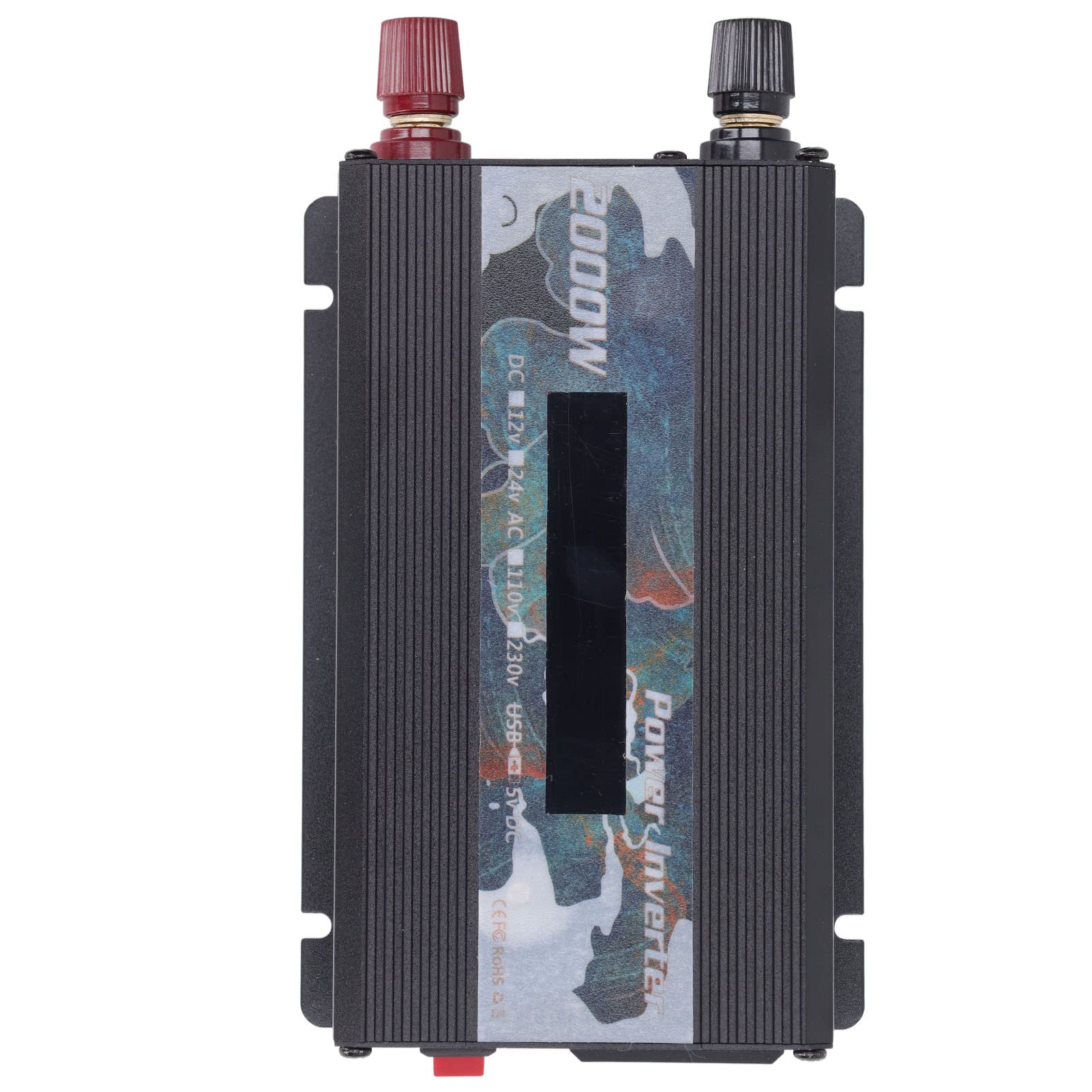 Convertidor de Corriente, Pantalla LCD Solar del Inversor de Corriente del Coche de CC a CA de 2000 W para Cámaras (DC24V)