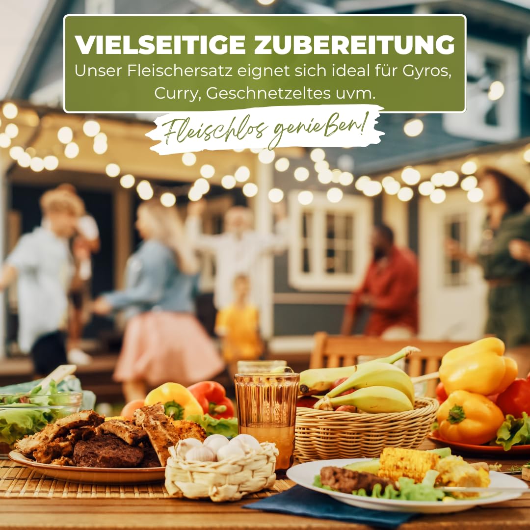 YAKEBA/BIO Veggi-Schnetzel / 1000g / Aus Erbsen- & Ackerbohnenprotein/Europäischer Anbau/Fleischersatz/proteinreich & glutenfrei/Erbsen Schnetzel