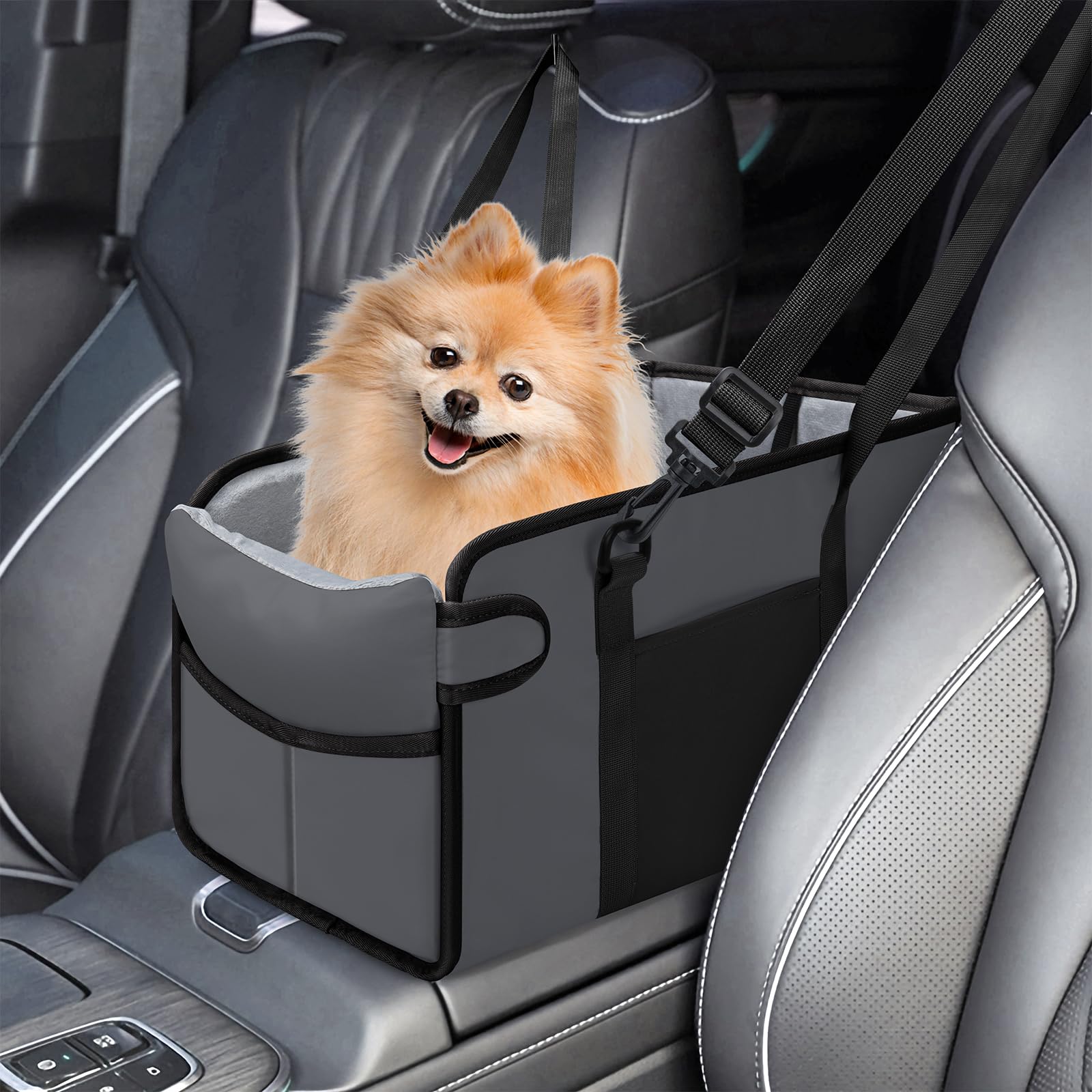Photo 1 of NECKORY Pet Car Seat for Small Dogs - Grey