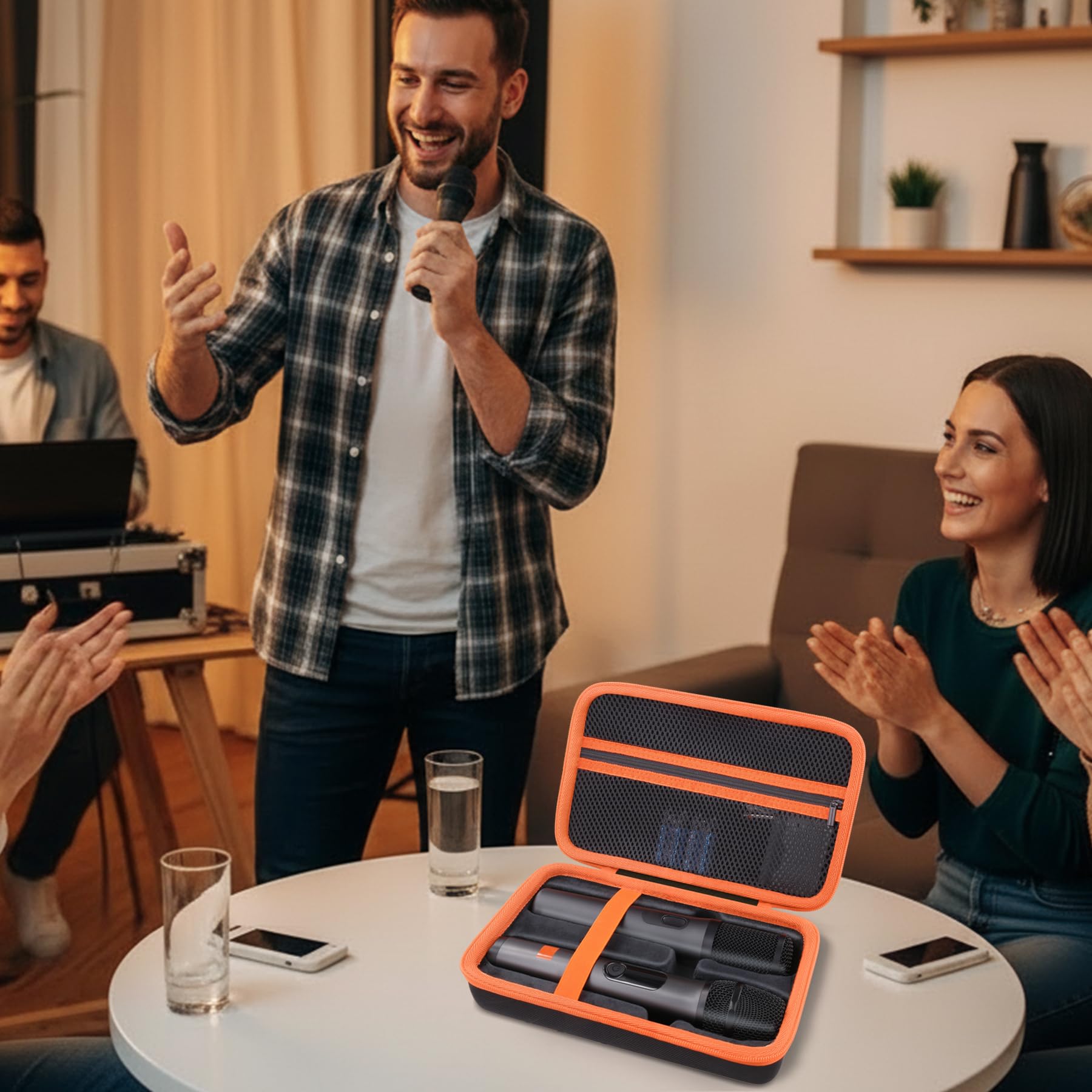 co2CREA cassa custodia borsa per JBL PartyBox Wireless Mic 2X Digital Wireless Microphones/JBL Wireless Two Microphone System(solo scatola,Case Only)