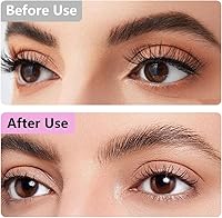 Vista 6 de Tijeras recortadoras de cejas, tijeras profesionales para cejas 2 en 1 con peine, cortador de cejas de acero inoxidable de precisión, herramienta