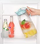 Frcctre 2 Pitcher d'eau en plastique avec couvercle, 74 Oz clair étanche à l'air Boissons Poitier Jus Conteneur d'eau Carafe Réfrigérateur Jug pour jus, café, thé glacé, citronade, résistant à la chaleur & Éclat