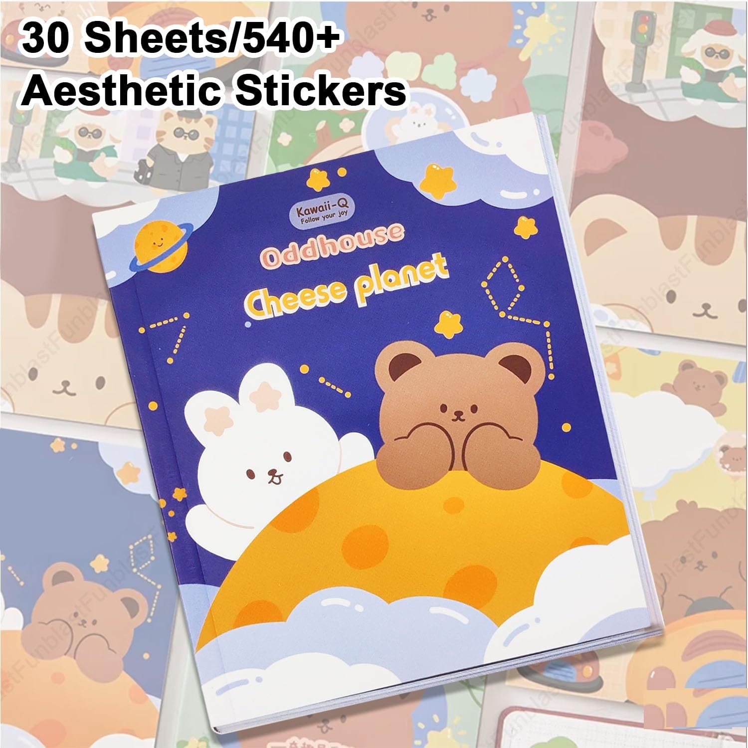 KmCho Kawaii Stickers Set for Kids and Teens, Creative Stickers Set for Scrapbooking and Journaling, Cute Waterproof Vinyl Decals for Laptops, Water Bottles, Notebooks, Crafts 4