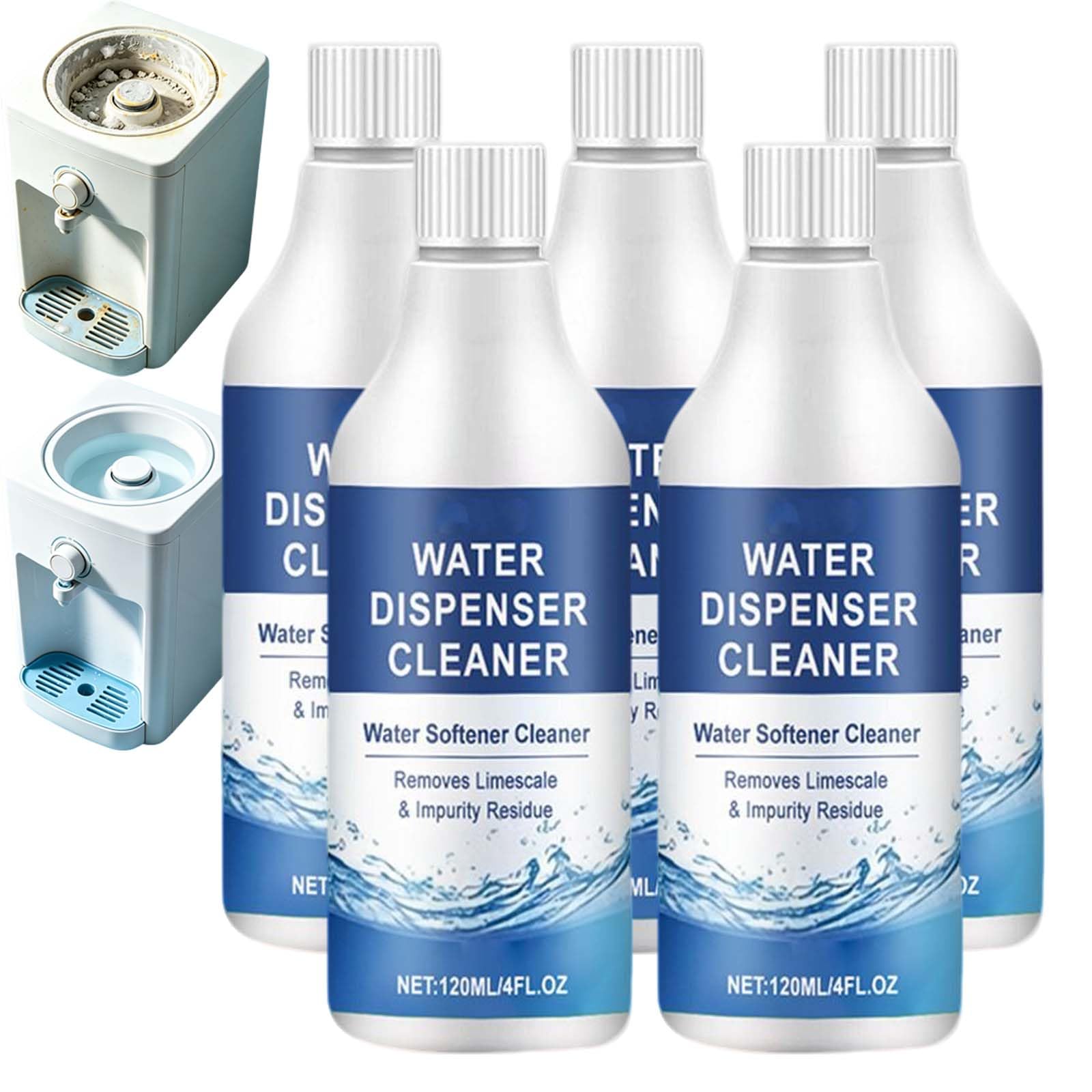 Dispensador de agua limpiador descalcificador, descalcificador multiusos para eliminar manchas de agua, enfriador de agua, eliminador de cal, limpiador de depósitos de agua dura y minerales, limpieza