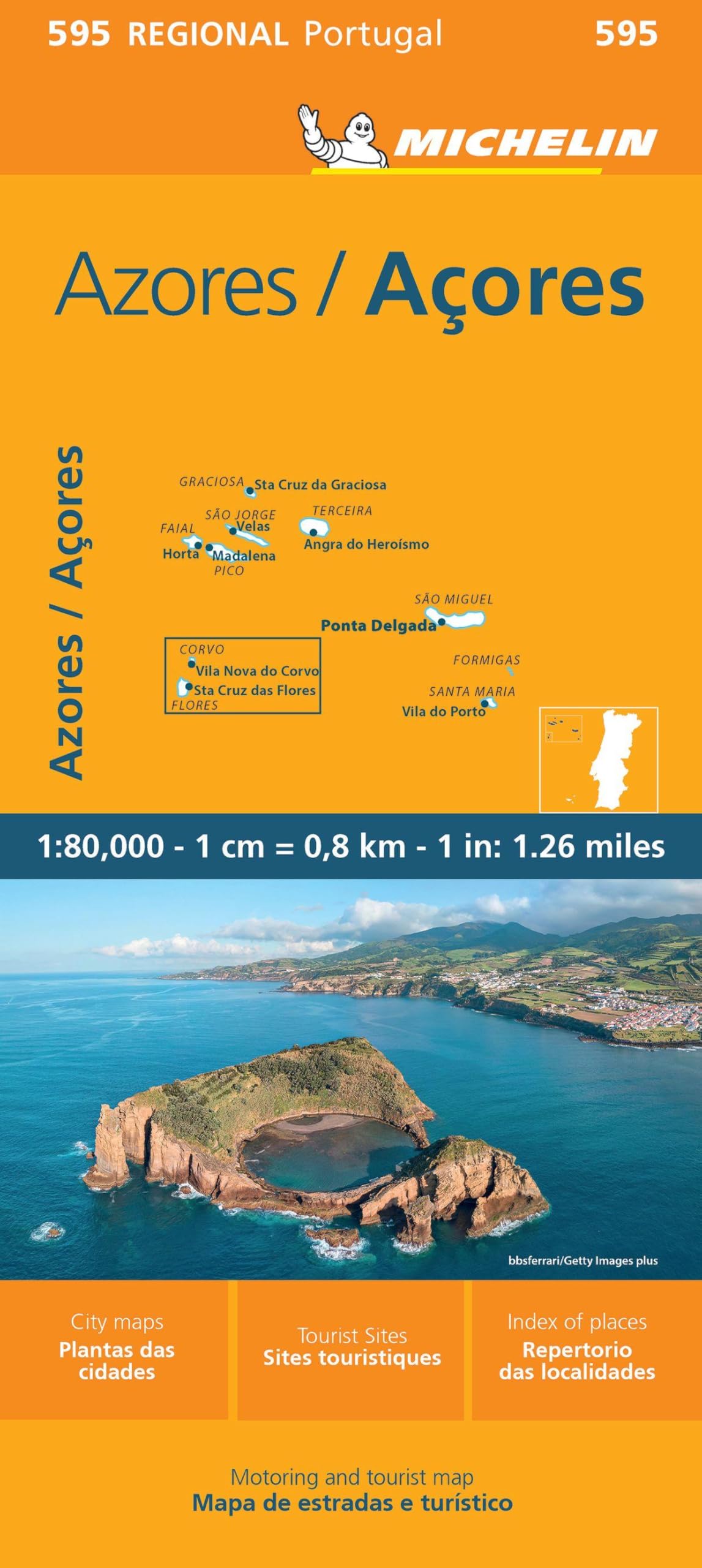 Azores - Michelin Regional Map 595 (Maps/Regional (Michelin))