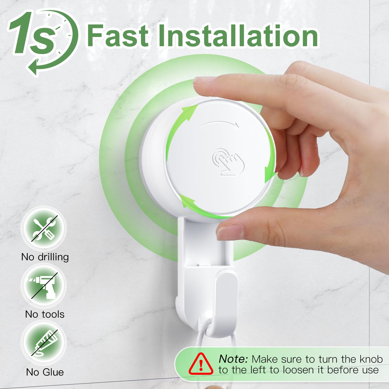 Set di 4 Ganci a Ventosa in Plastica, Gancio Ventosa a Parete Forte, Gancio Appendini Senza Foratura, Appendi Aaccappatoio Impermeabile e Resistente, Porta Asciugamani Ventosa Bagno 5KG Bianco
