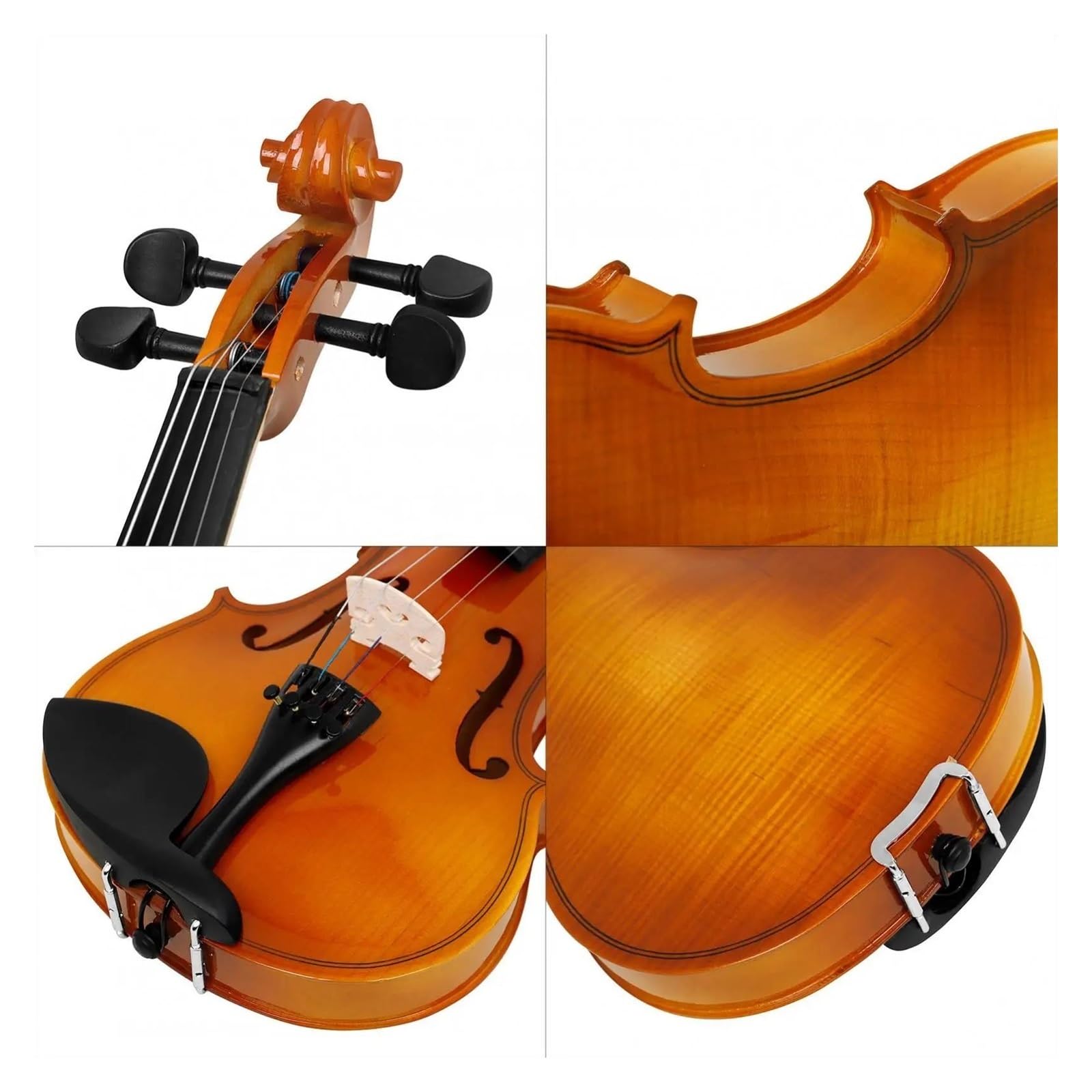 Violino Acustico In Legno Massello Da 1/4 1 Pezzo Adatto Ai Principianti Violino(1/8)