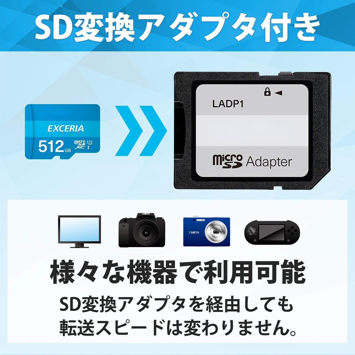 Amazon | メモリ microSD 512GB UHS-I Class10 (最大読出速度100MB/s