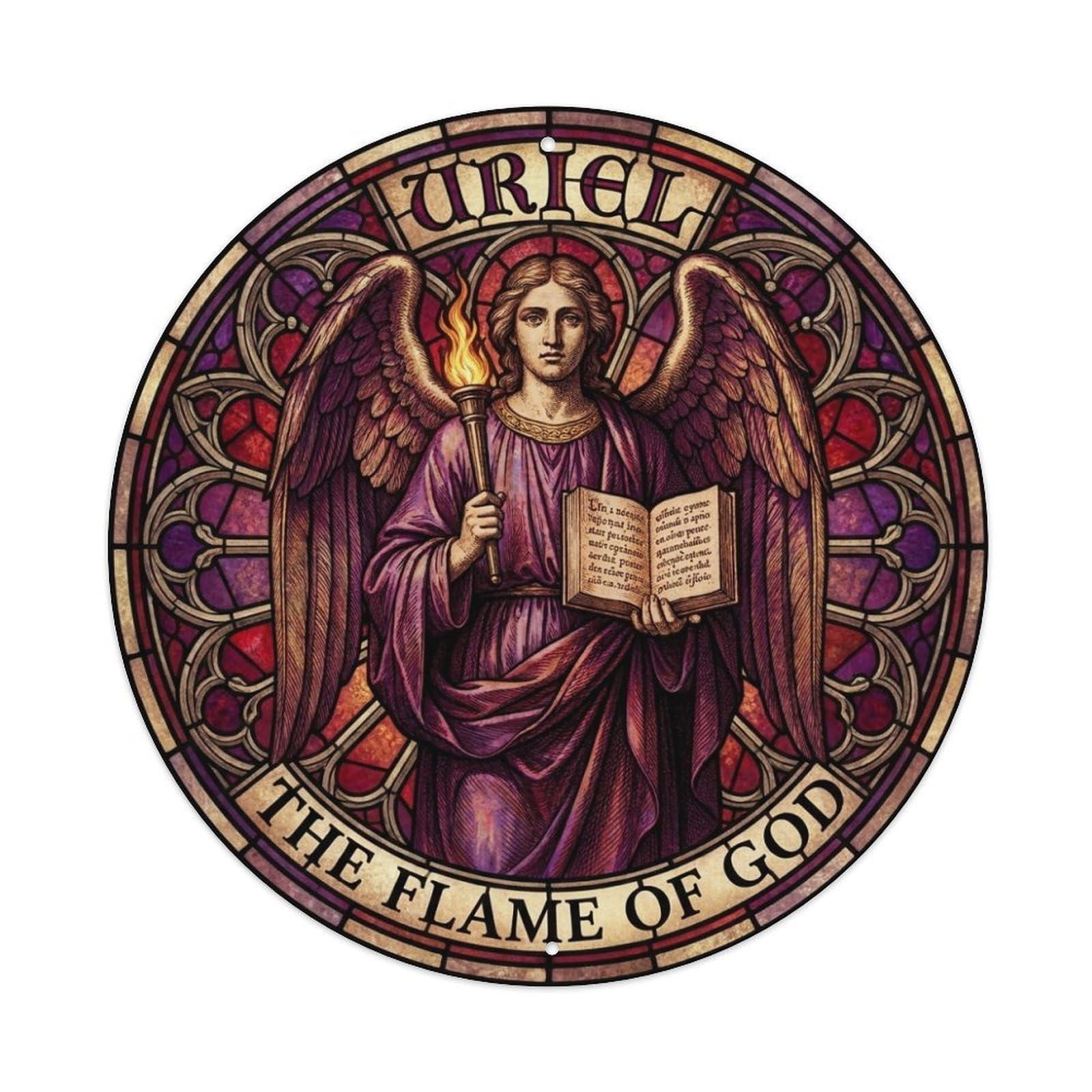 Holy Fire The Flame of God Archangel Uriel Metal Tin Sign
