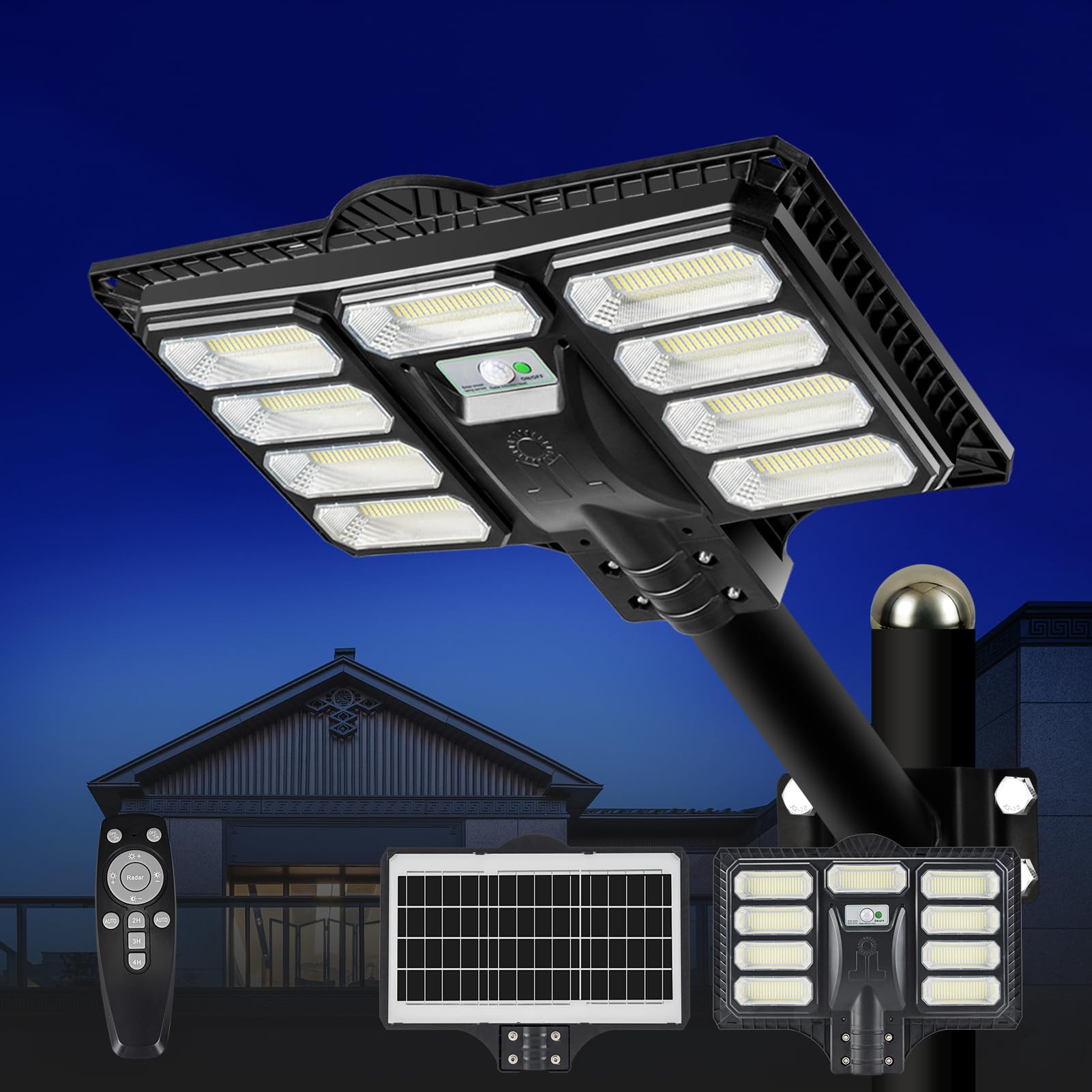 Set 5 Lampes Solaires De Jardin BEPER - Projecteur LED IP44, Hauteur 37 Cm, Acier, Allumage Automatique, Autonomie 6-8h - 11