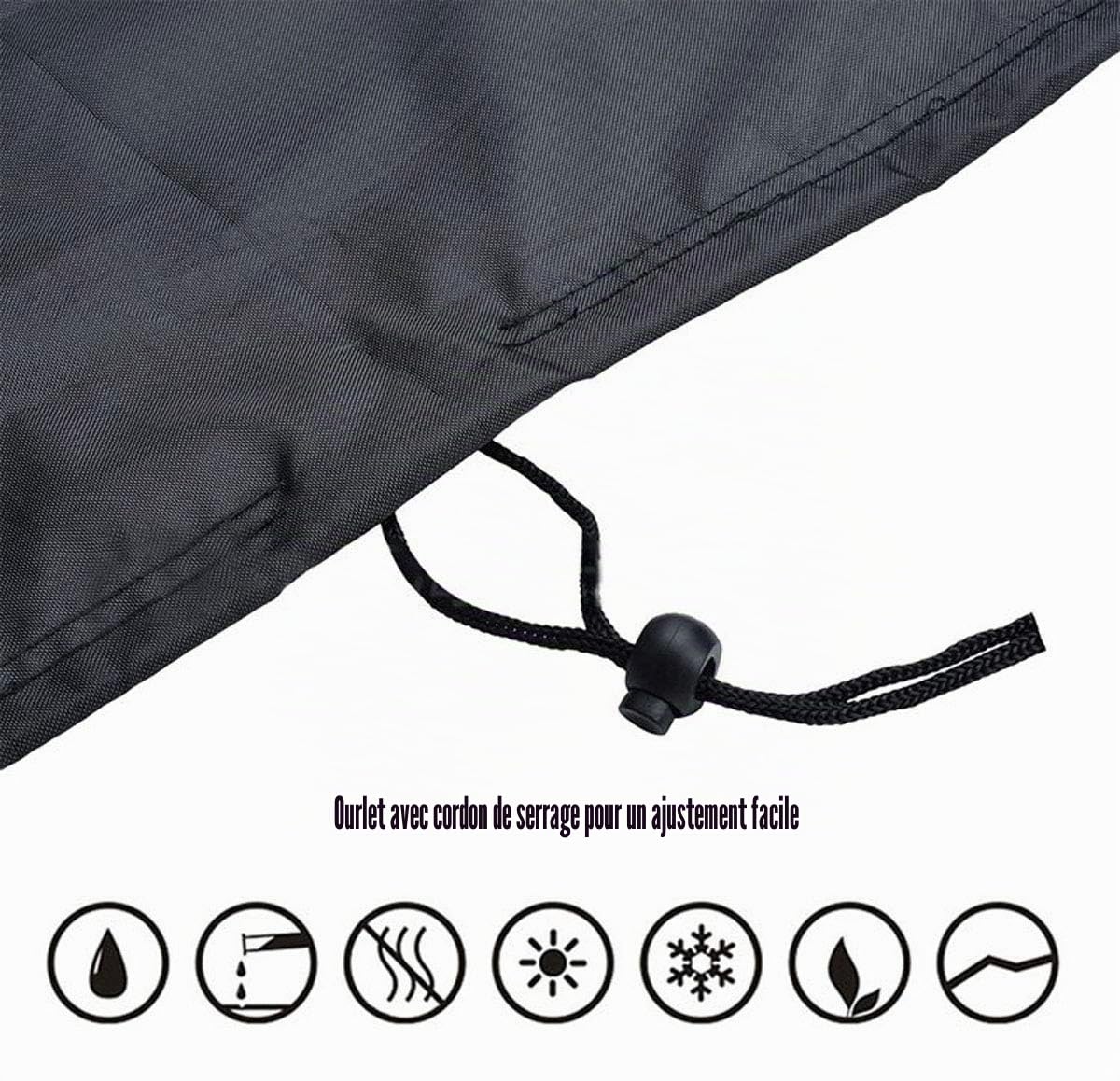 Housse de chaise à suspendre pour patio - Imperméable en tissu Oxford 210D avec doublure en PVC - Housse de chaise pour balancelle - Housse de chaise en forme d'œuf pour véranda avec sac de